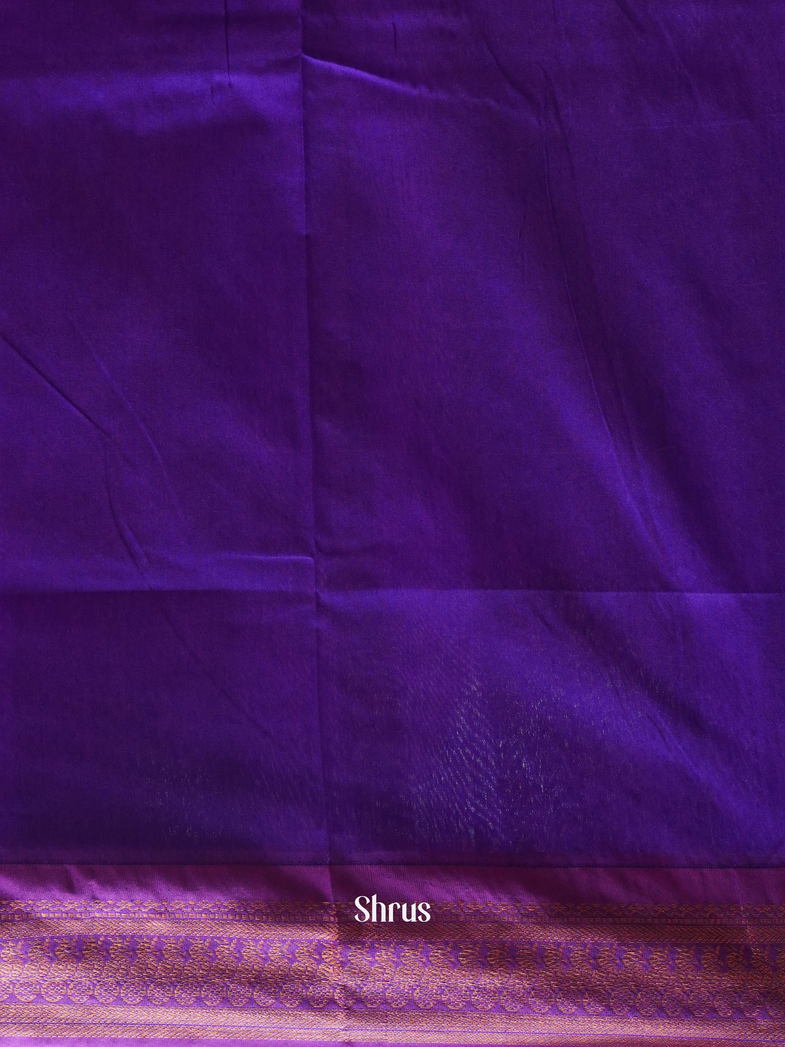 Peach & Purple - Kalyani Cotton Saree