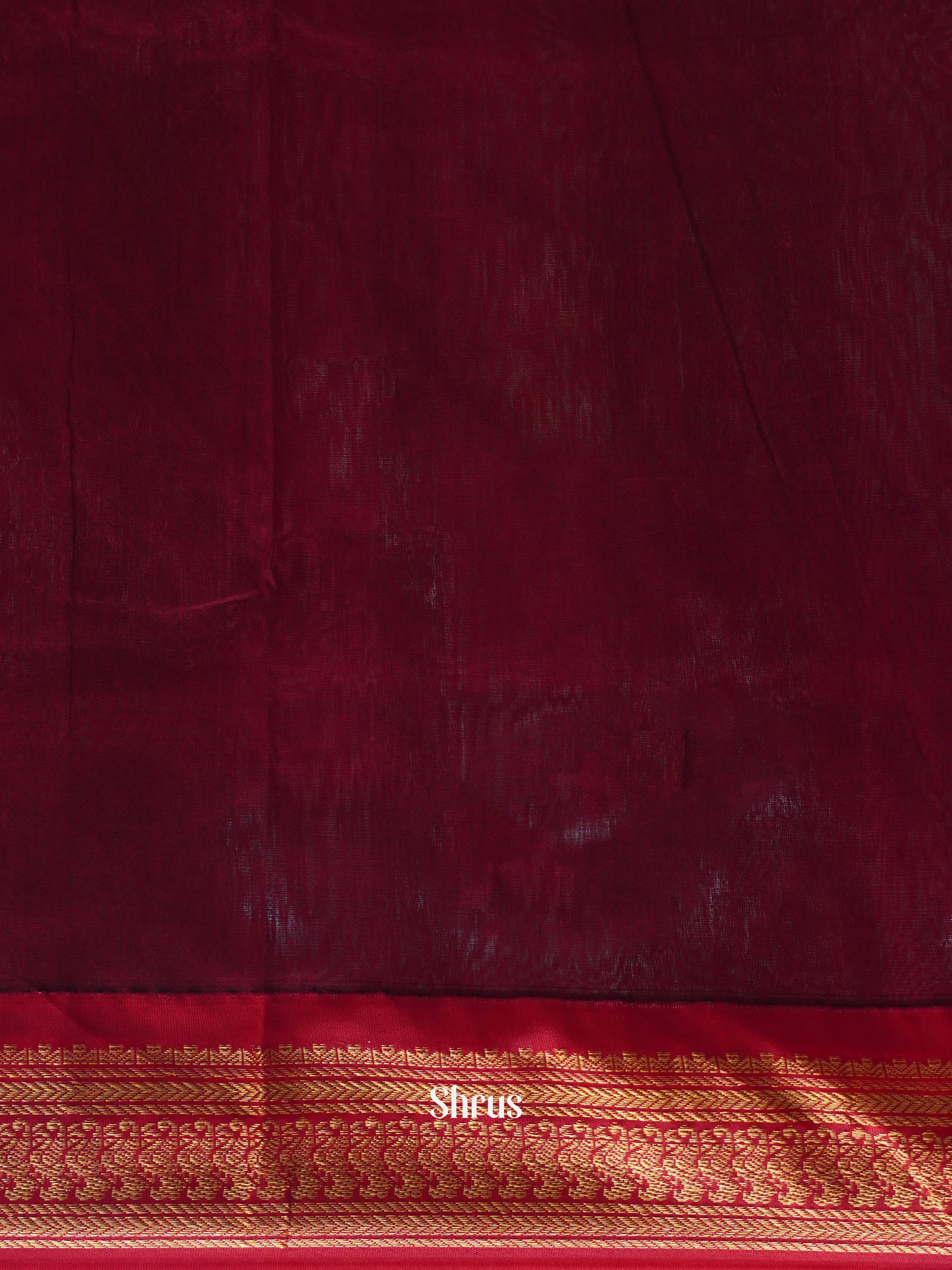 Green & Maroon- Kalyani Cotton Saree