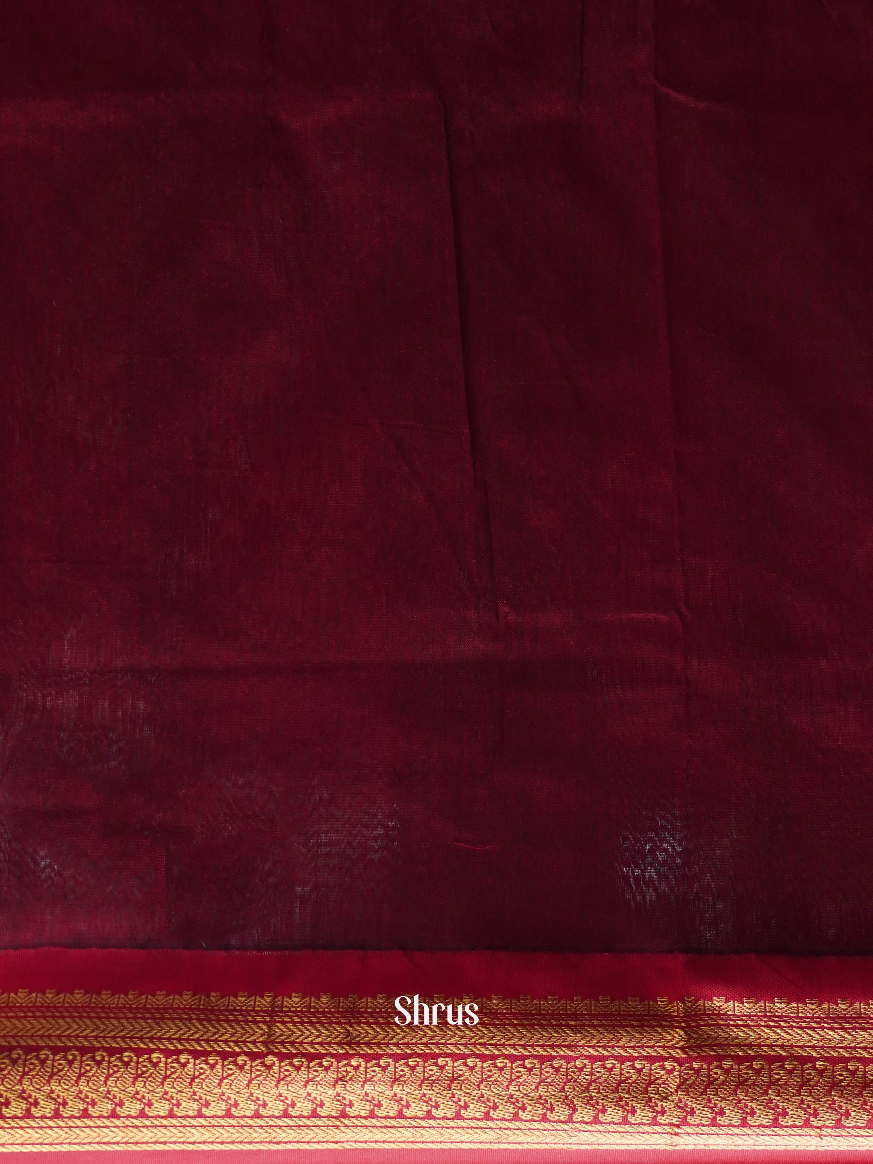 Green & Maroon - Kalyani Cotton Saree