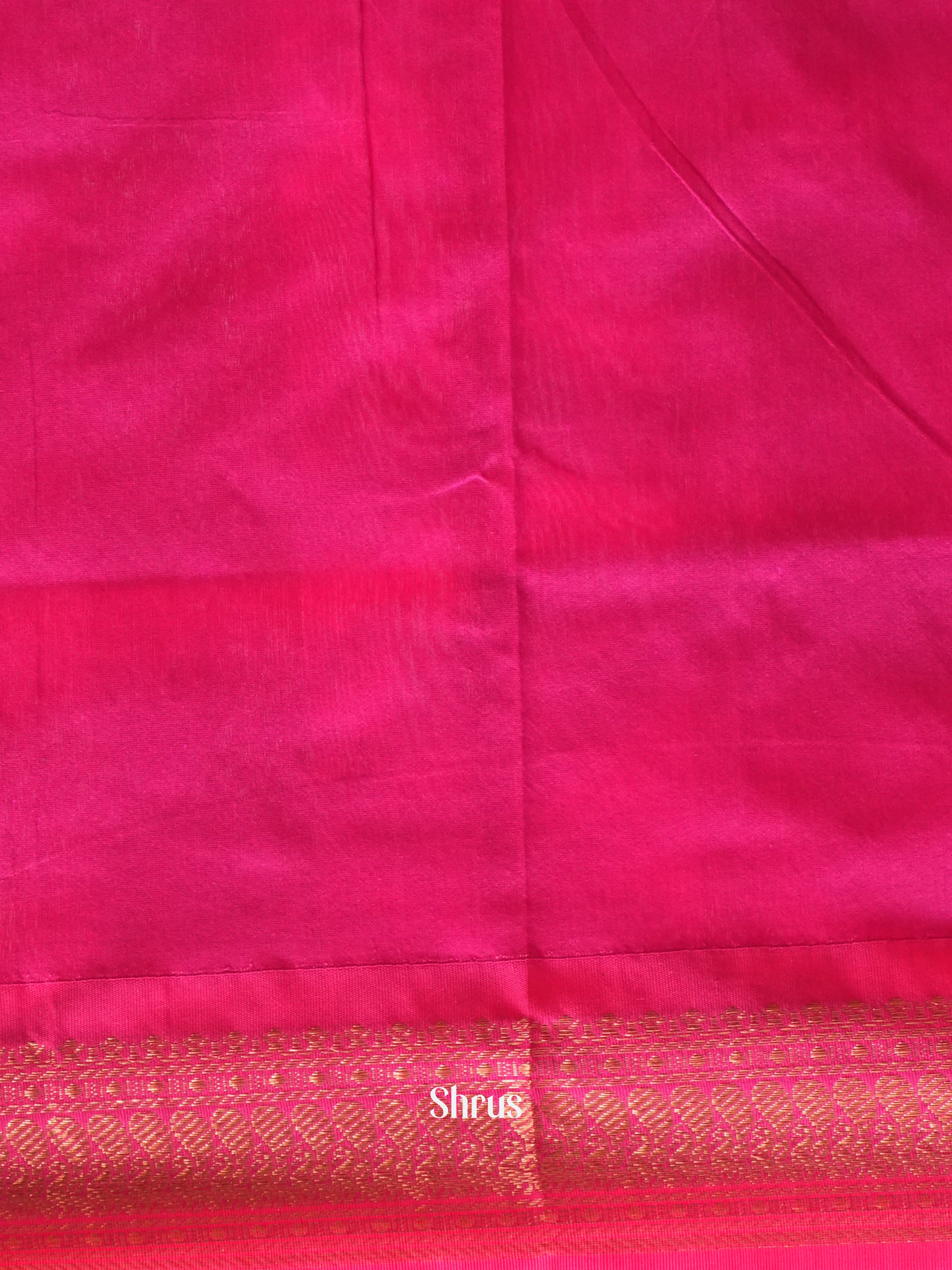 Baby Pink & Pink  - Kalyani Cotton Saree