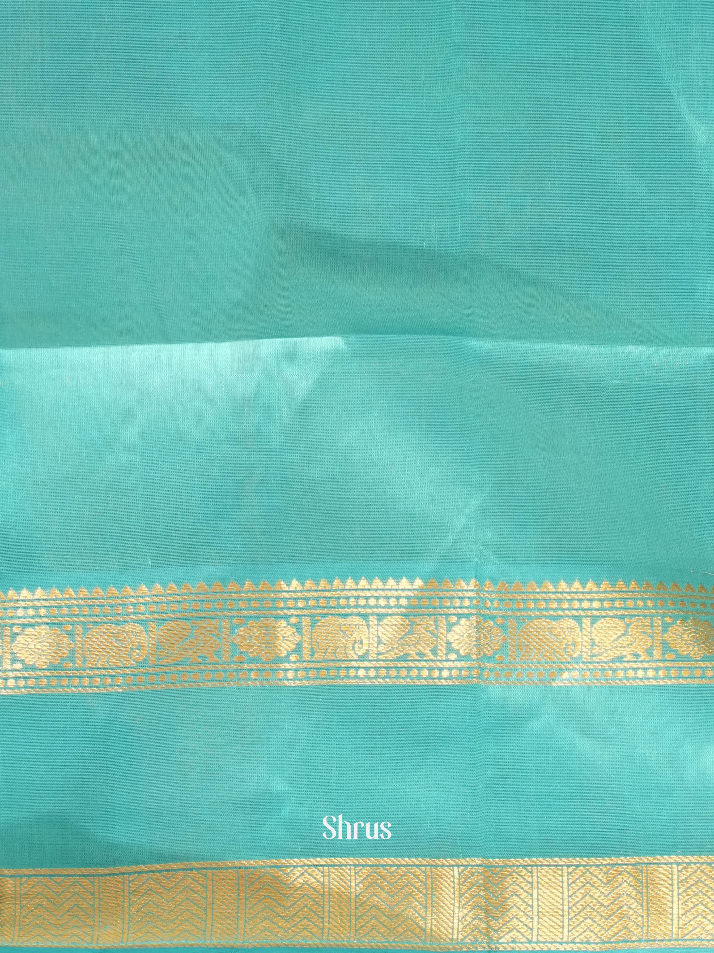 Purple & Teal - Silk Cotton Saree