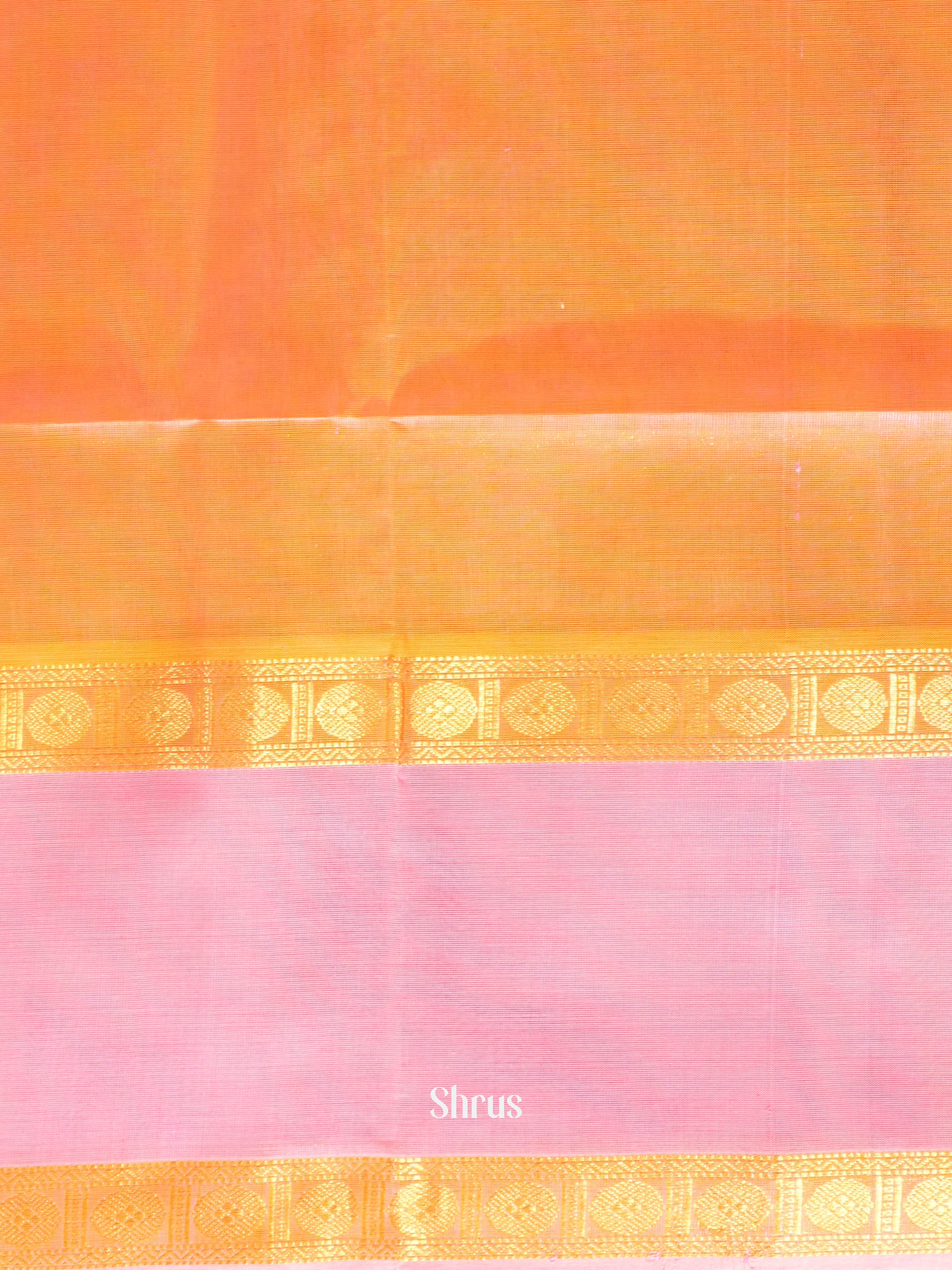 Green & Peach - Silk Cotton Saree