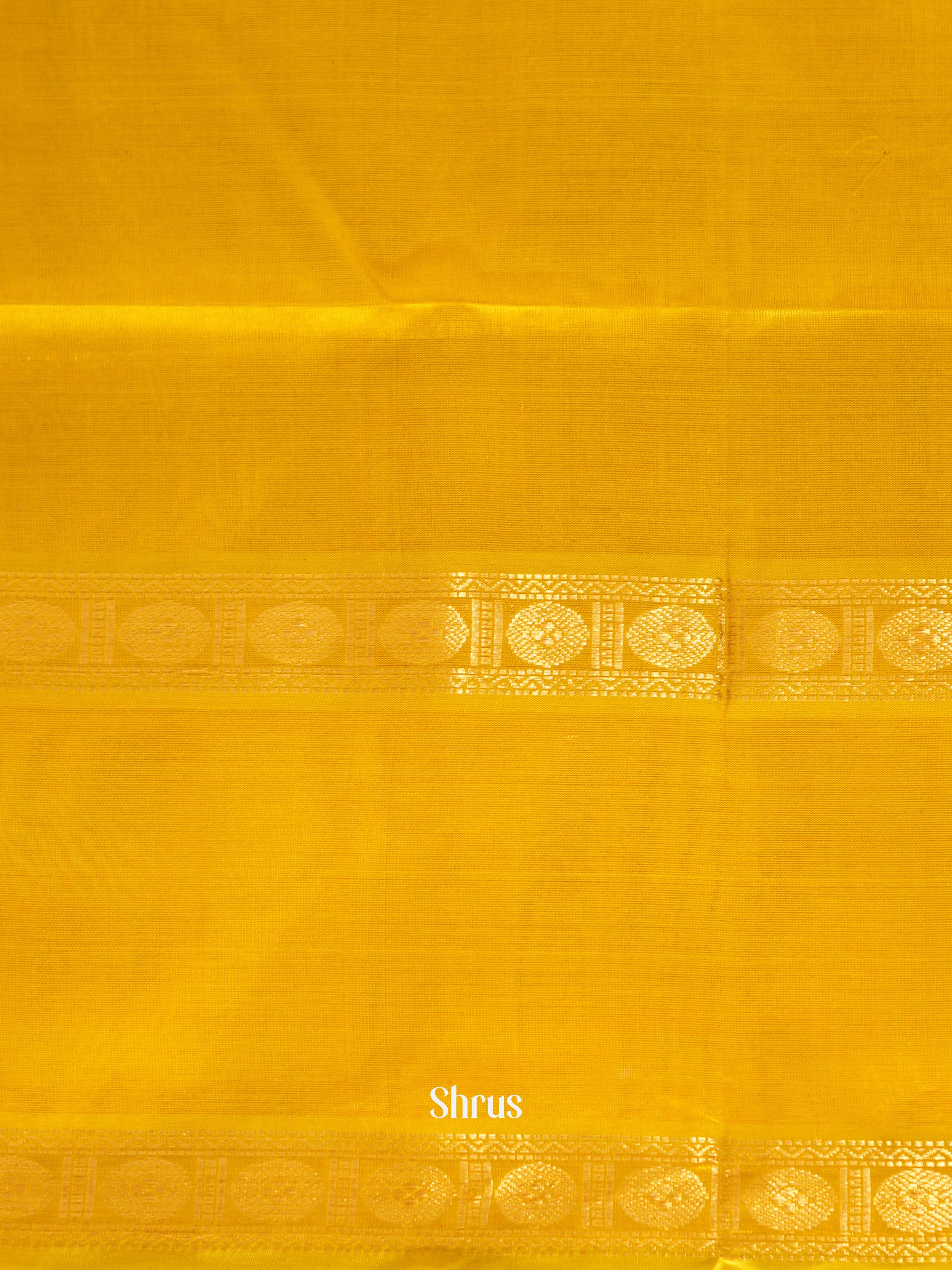 Purple &  Yellow - Silk Cotton Saree