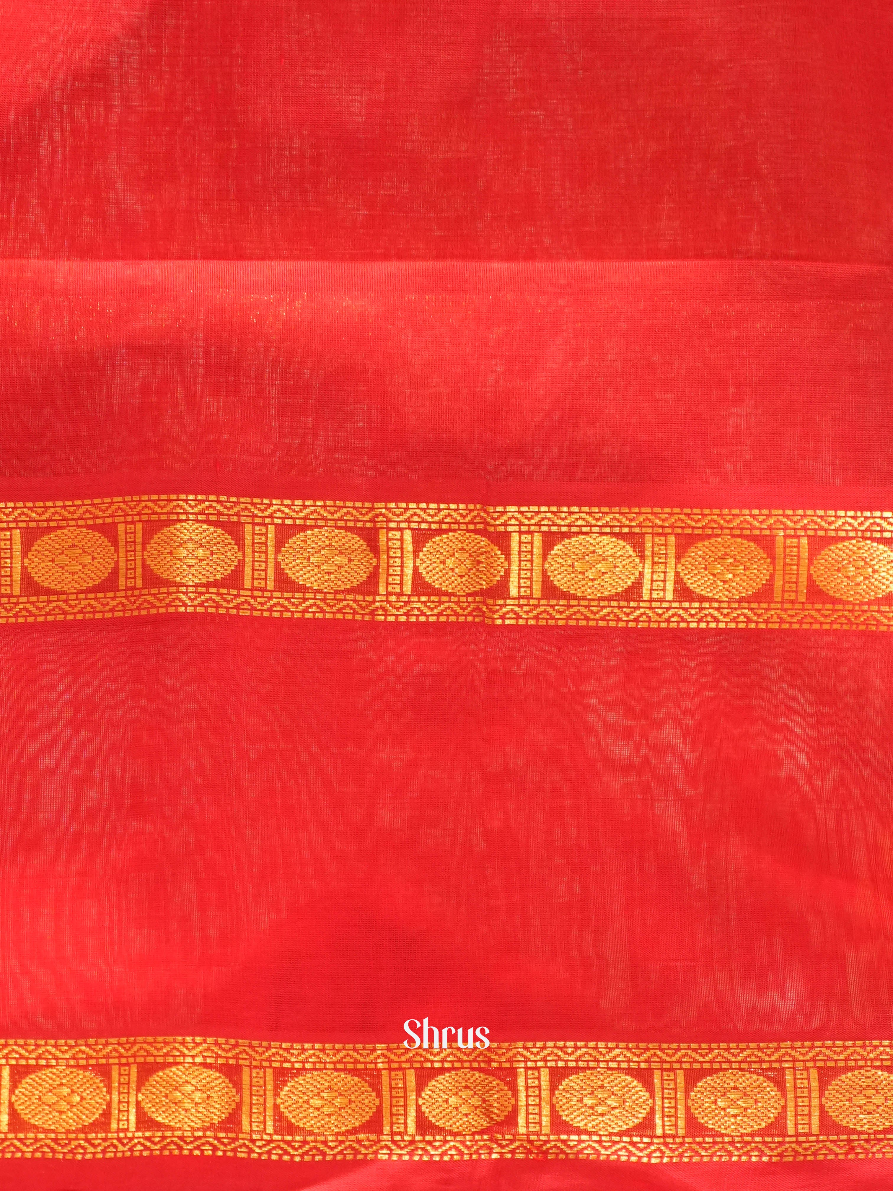 Green & Red - Silk Cotton Saree