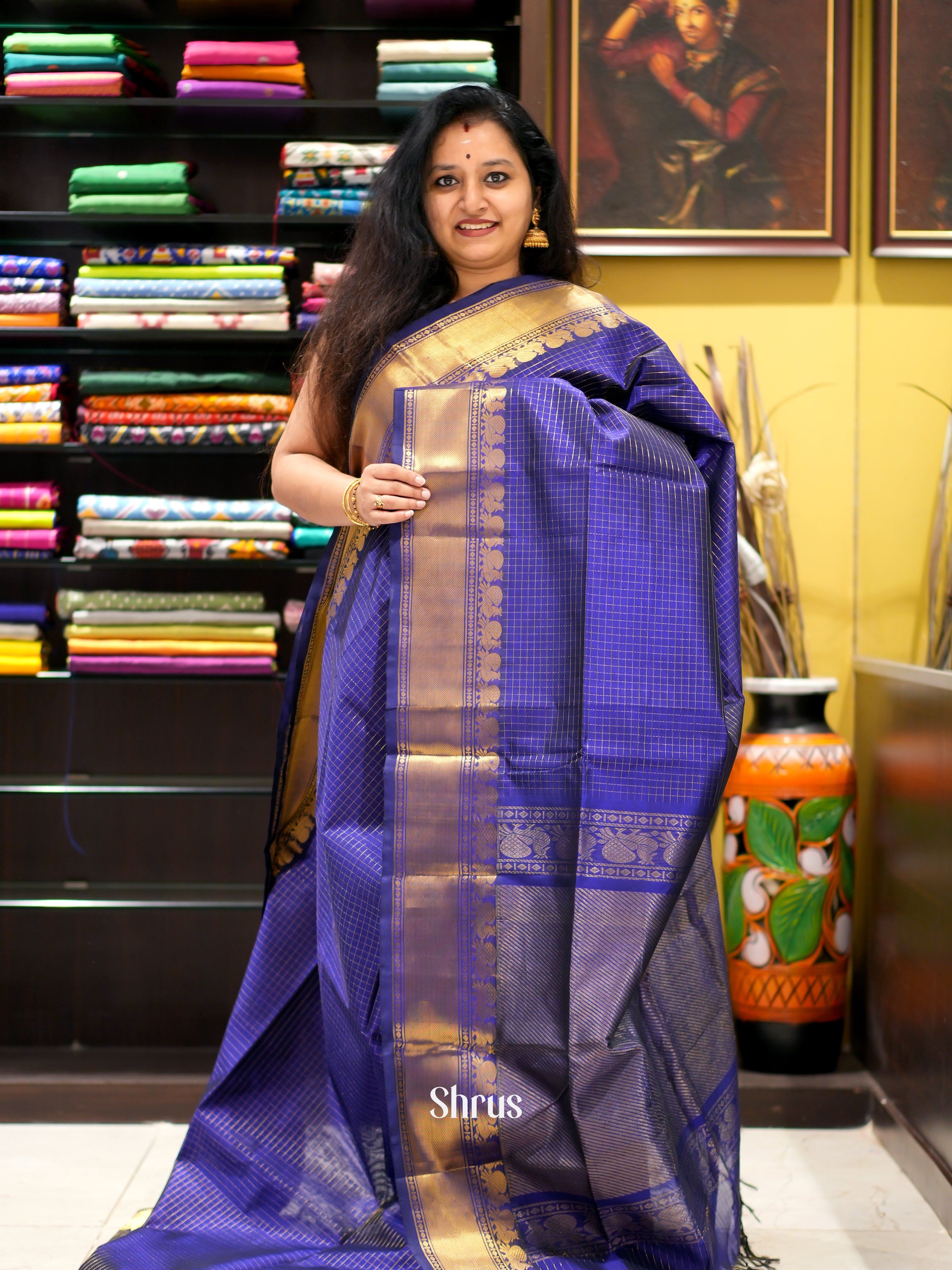 Violet(Single Tone) - Silk Cotton Saree