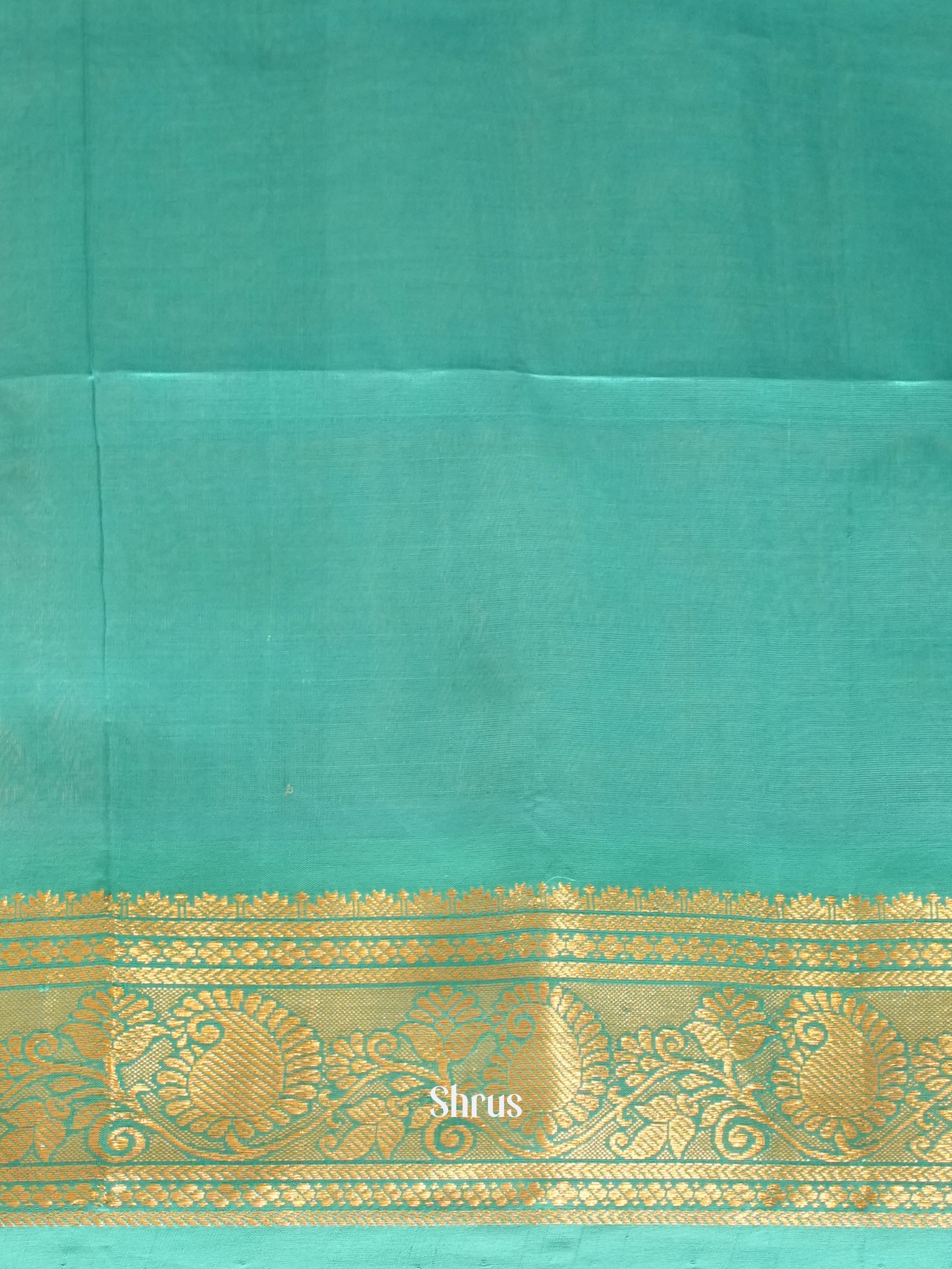 Blue & Teal - Silk Cotton Saree