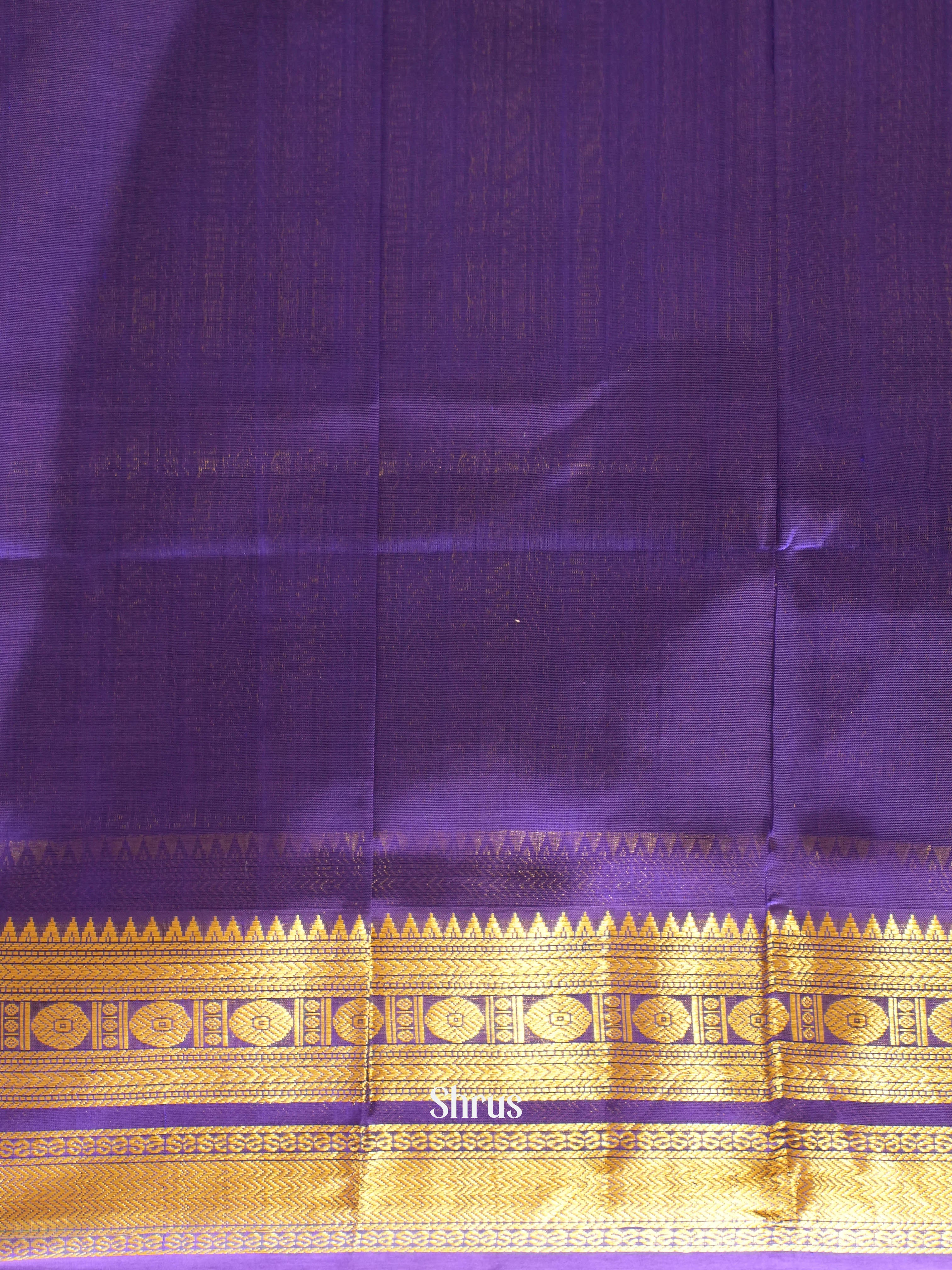 Green & Violet - Silk Cotton Saree