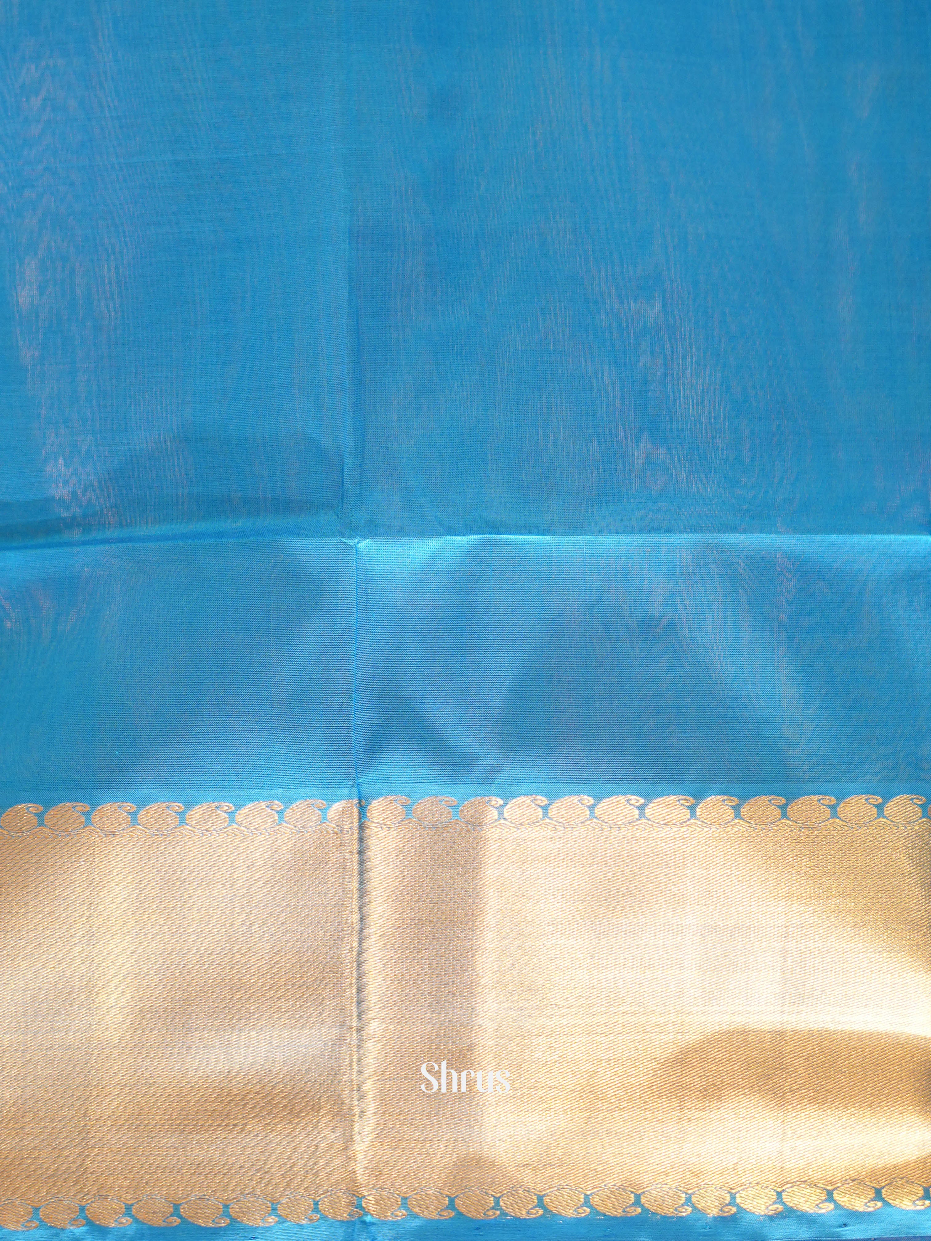 Blue(Single Tone) - Silk Cotton Saree