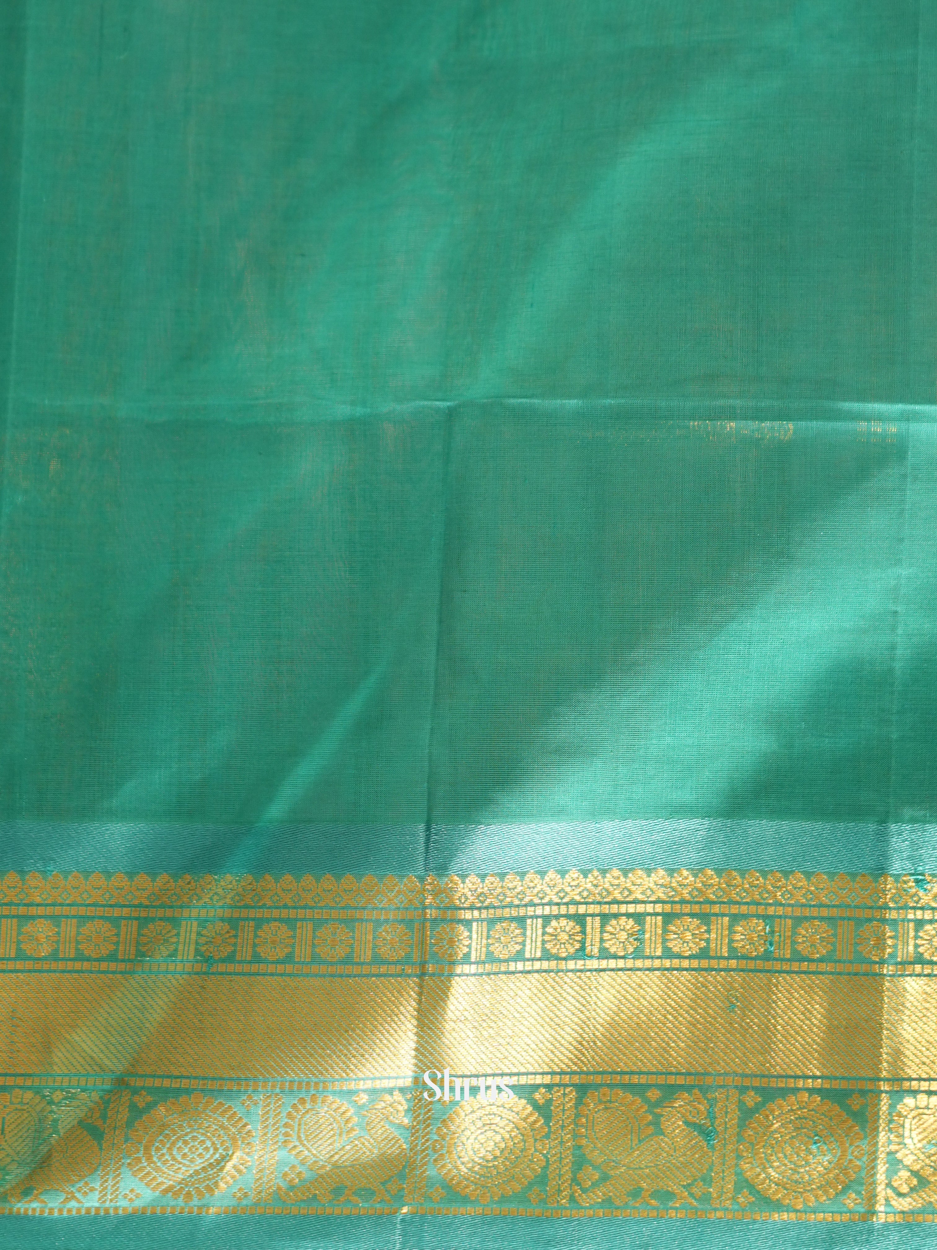 Blue& Teal- Silk Cotton Saree