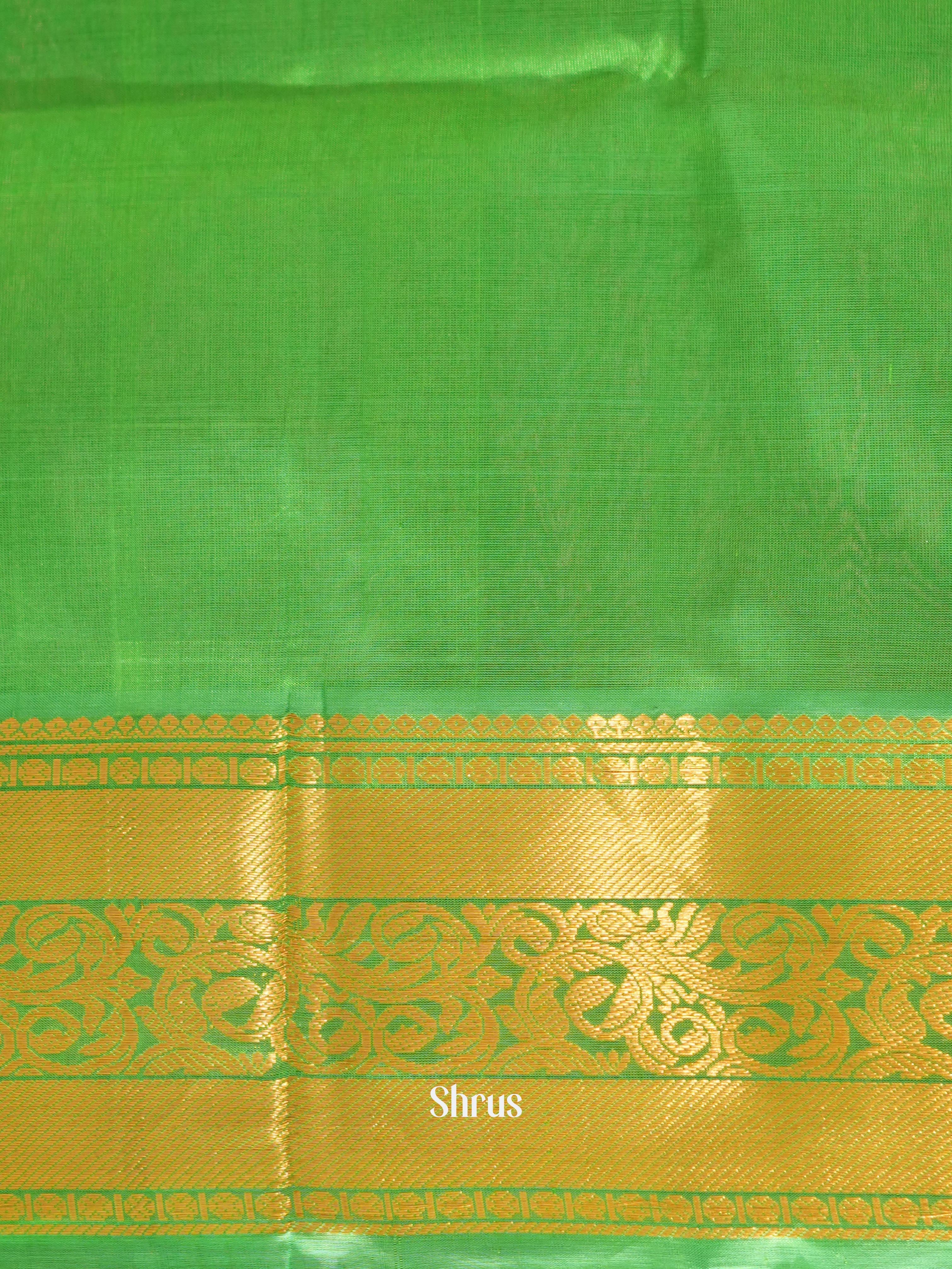 Red & Green - Silk Cotton Saree