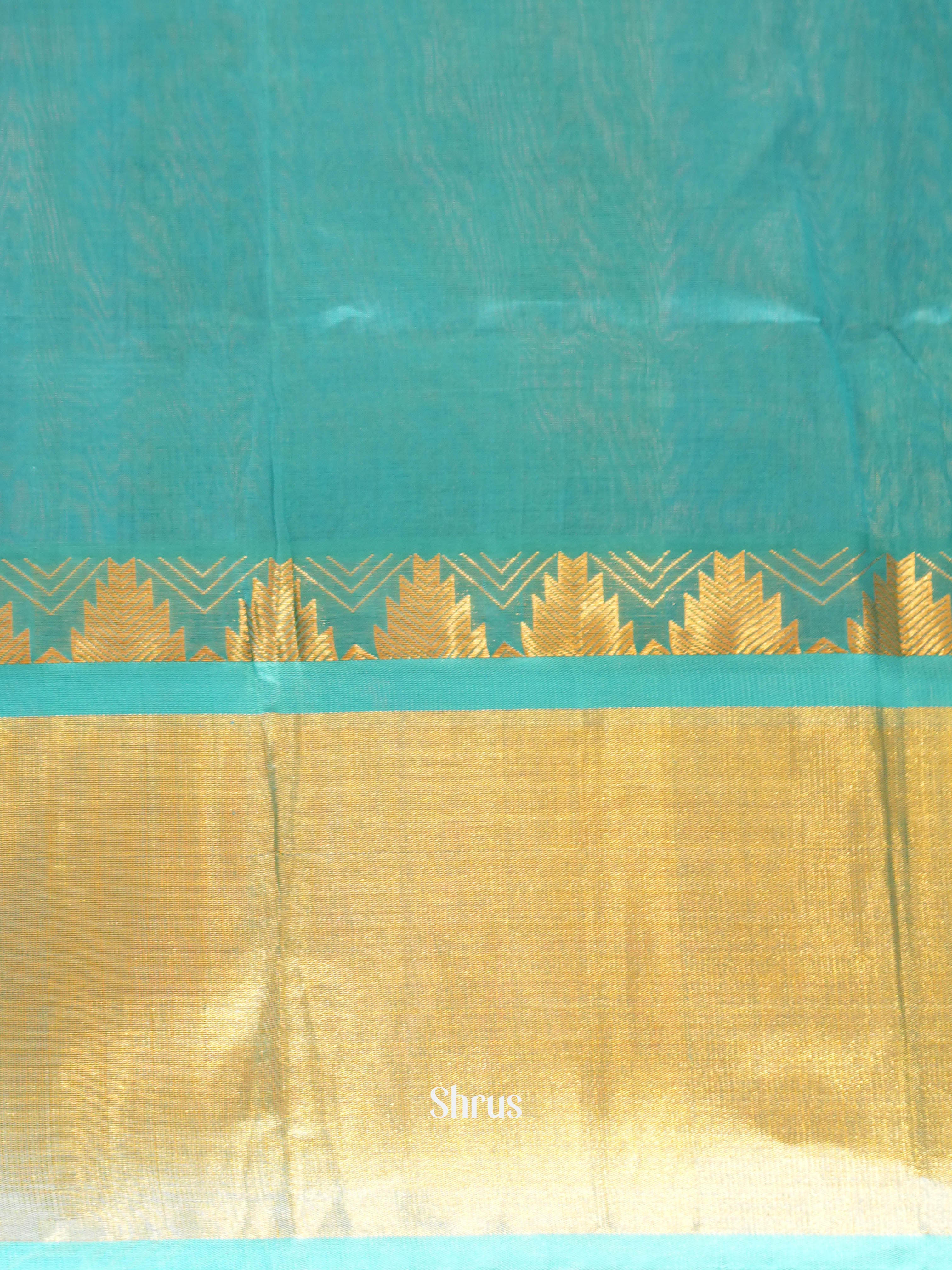 Violet & Teal - Silk Cotton Saree