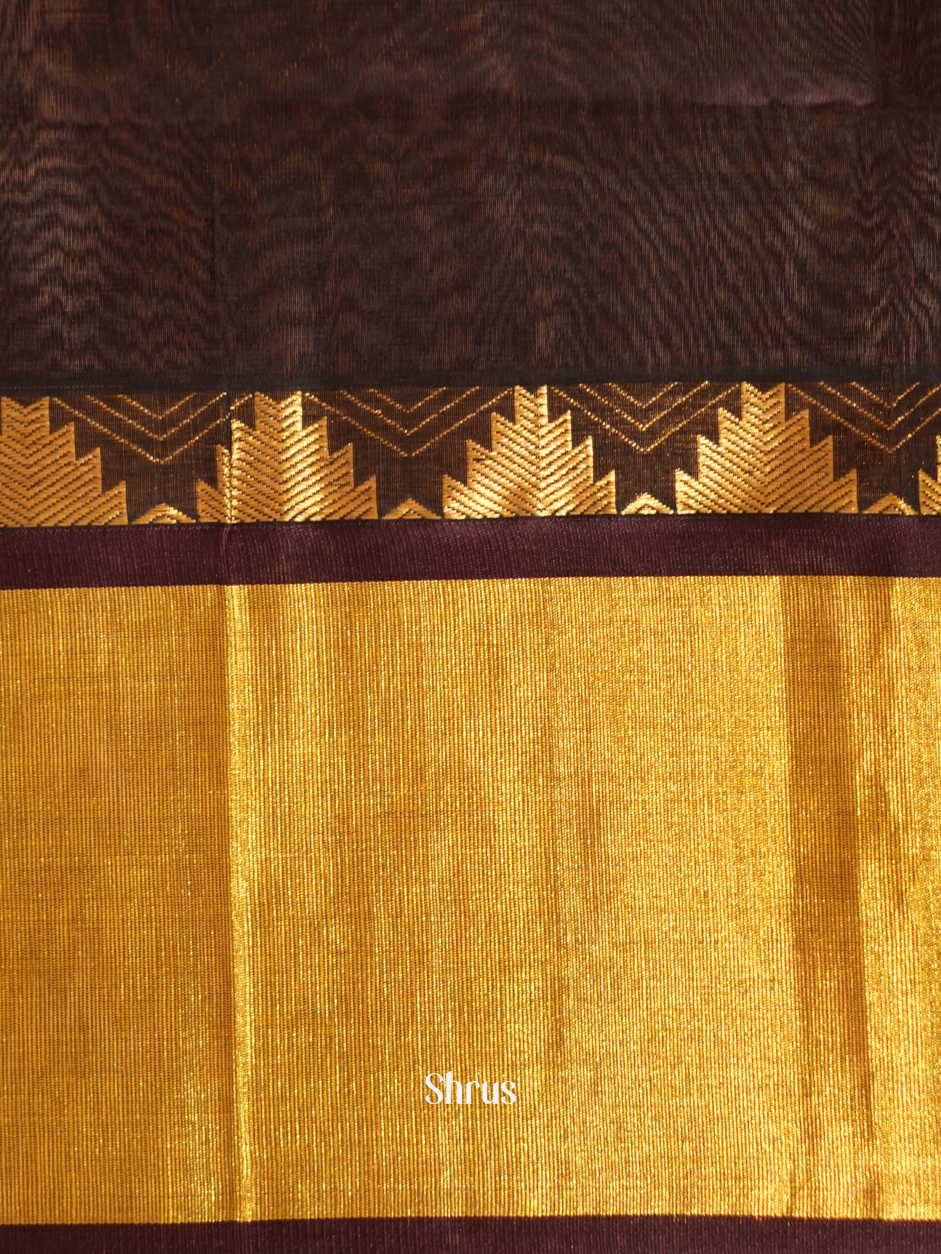 Mustard & Brown - Silk Cotton Saree