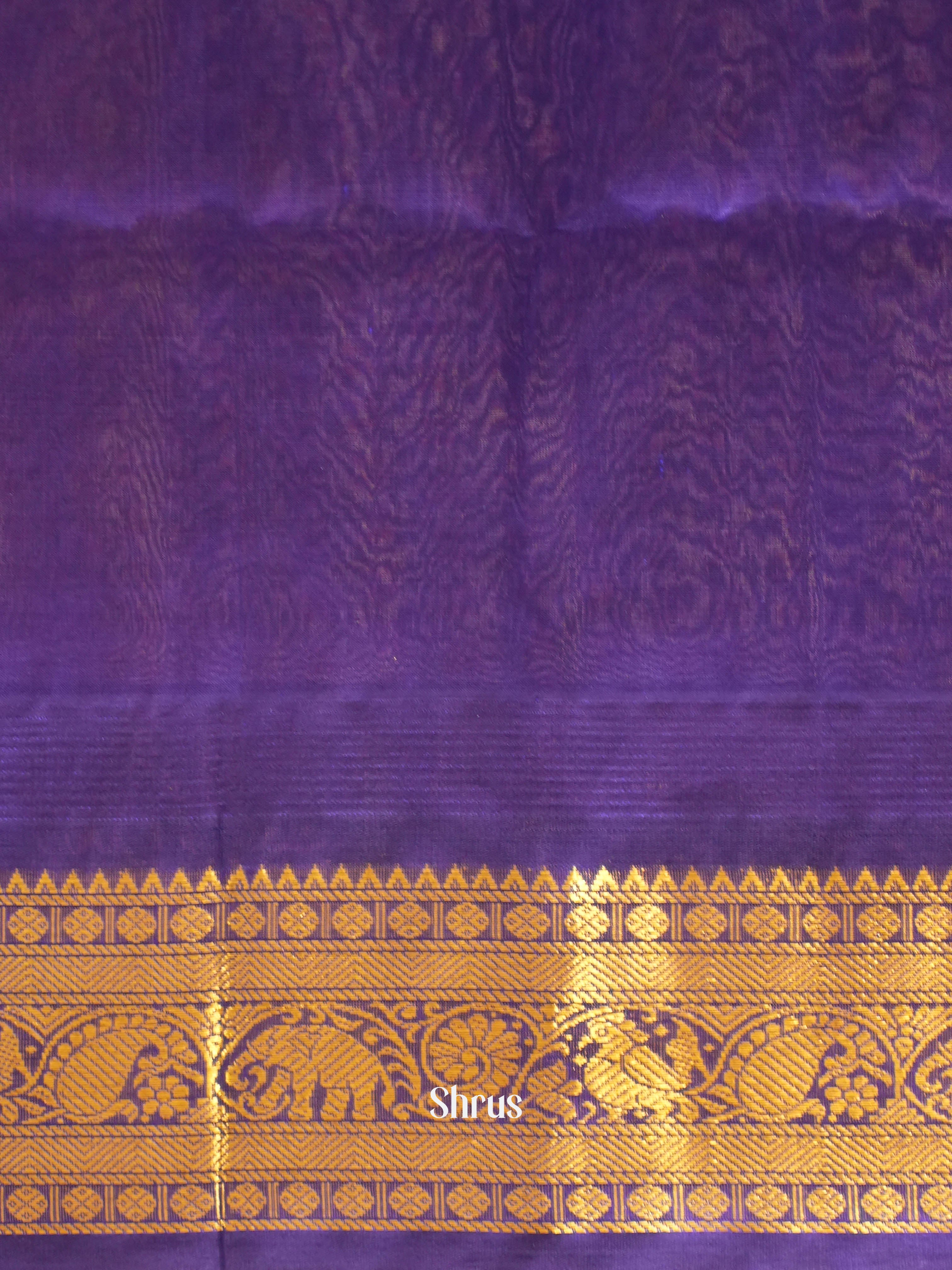 Yellow & Blue - Silk Cotton Saree