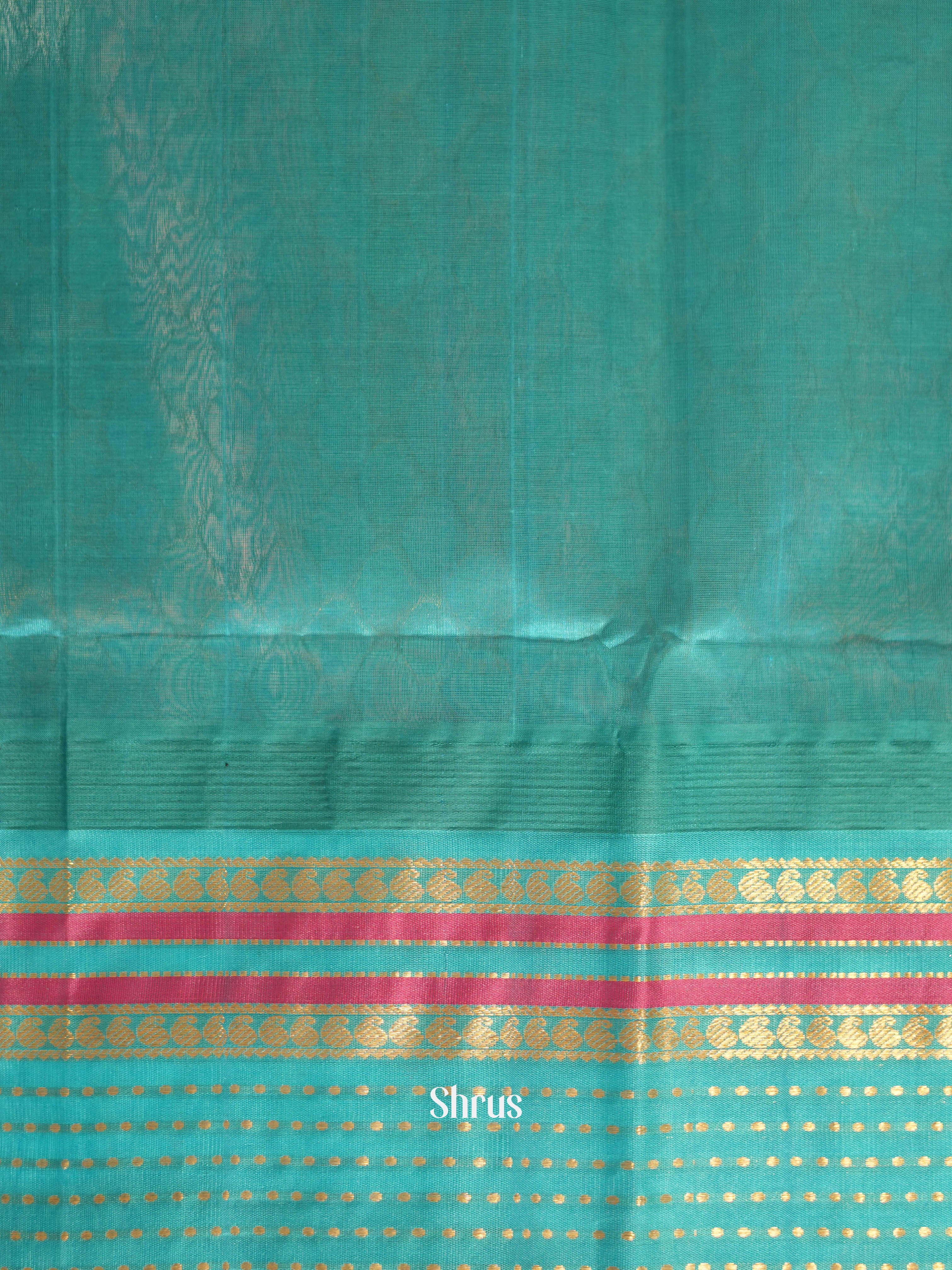 Blue & Teal - Silk Cotton Saree