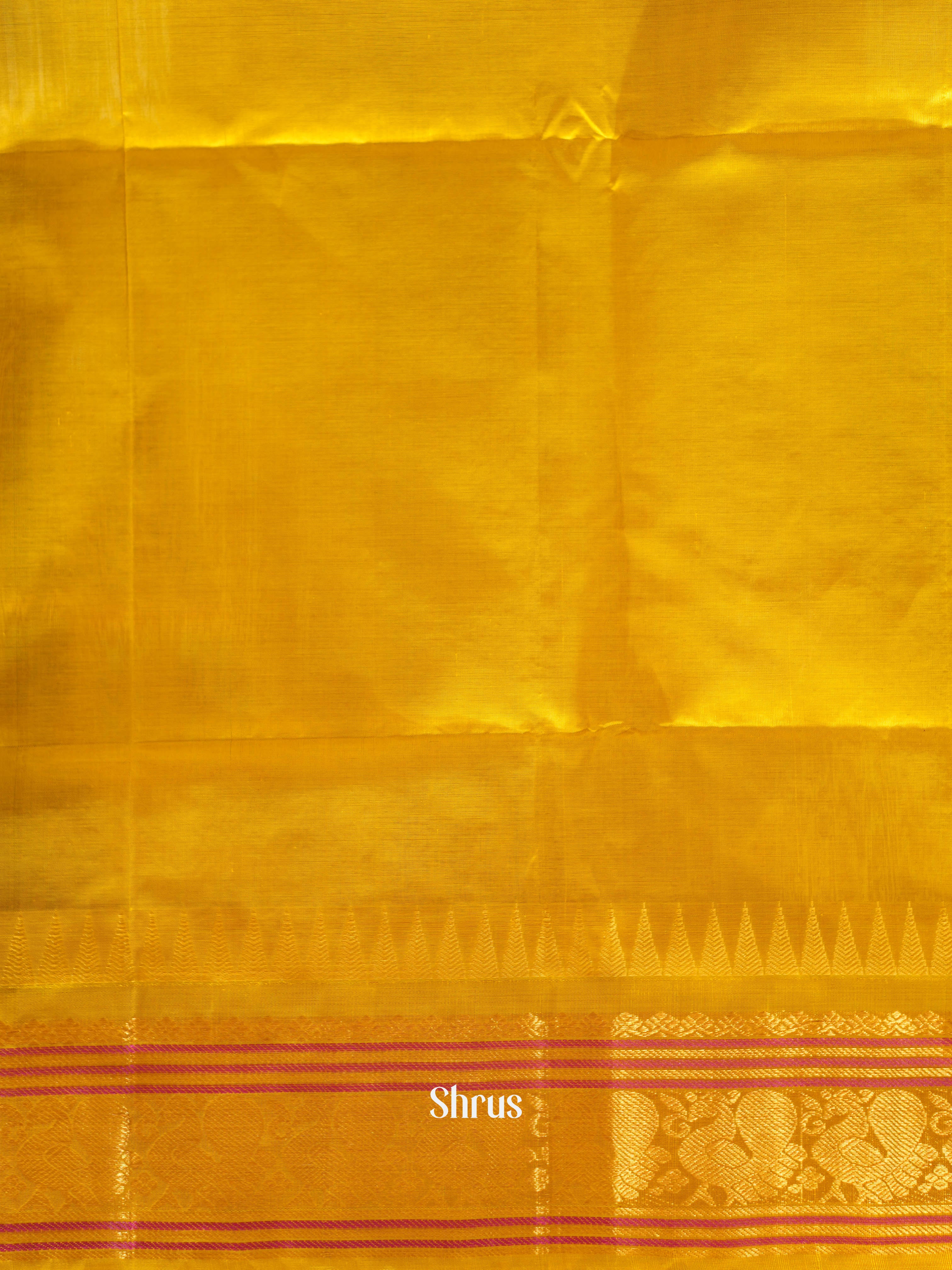 Violet & Yellow- Silk Cotton Saree