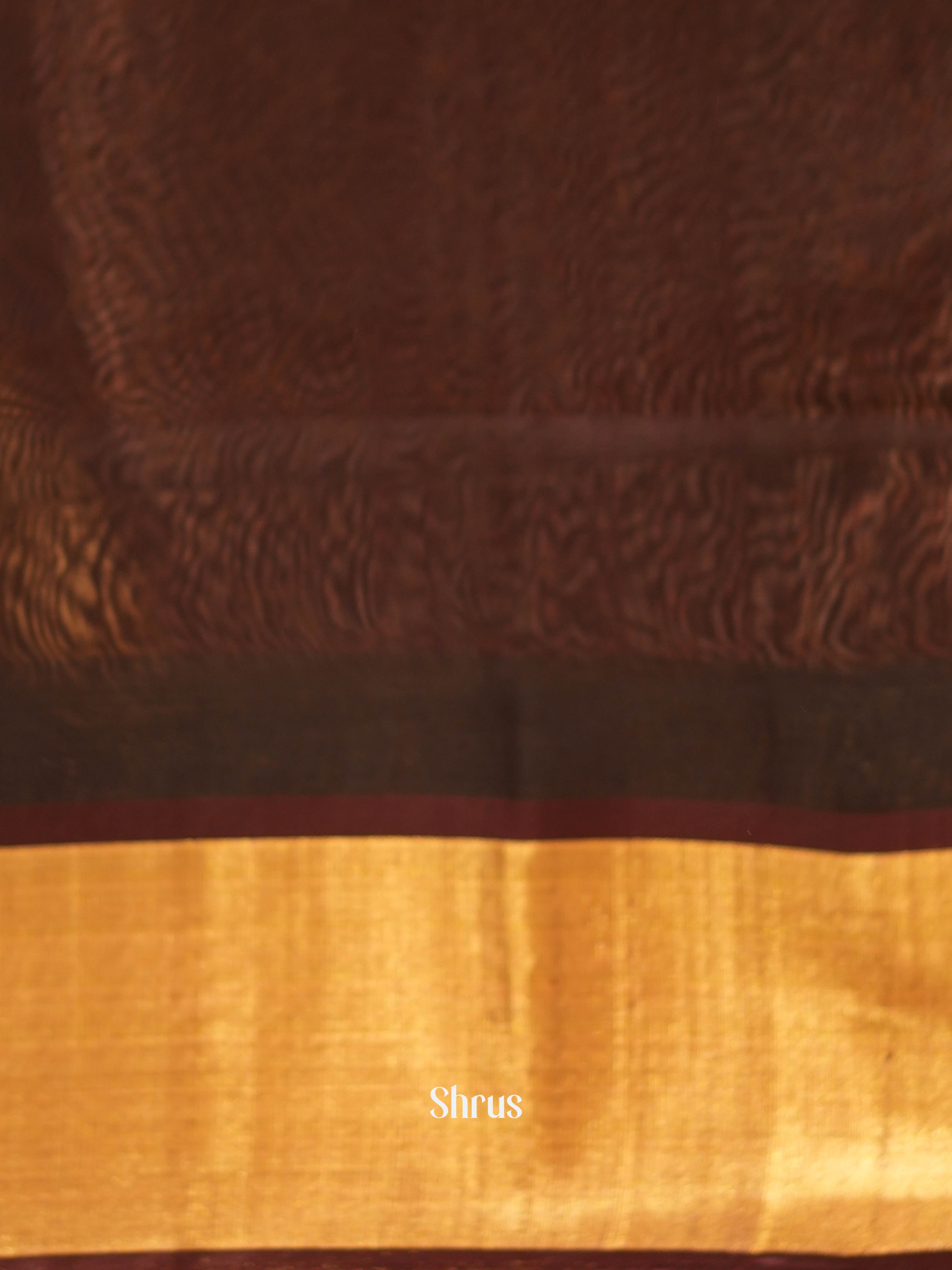 Yellow & brown - Silk Cotton Saree