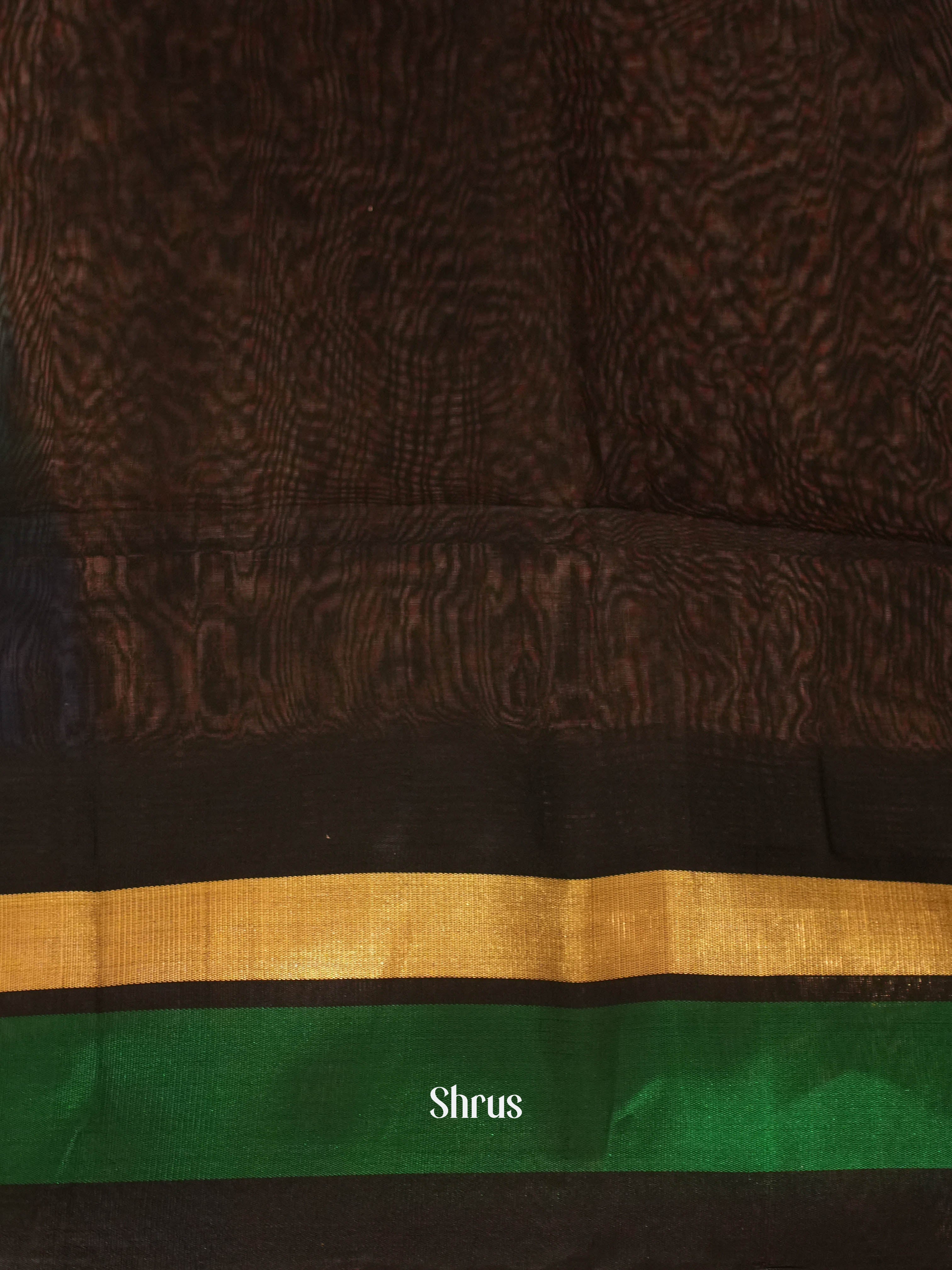 Yellow & Black - Silk Cotton Saree