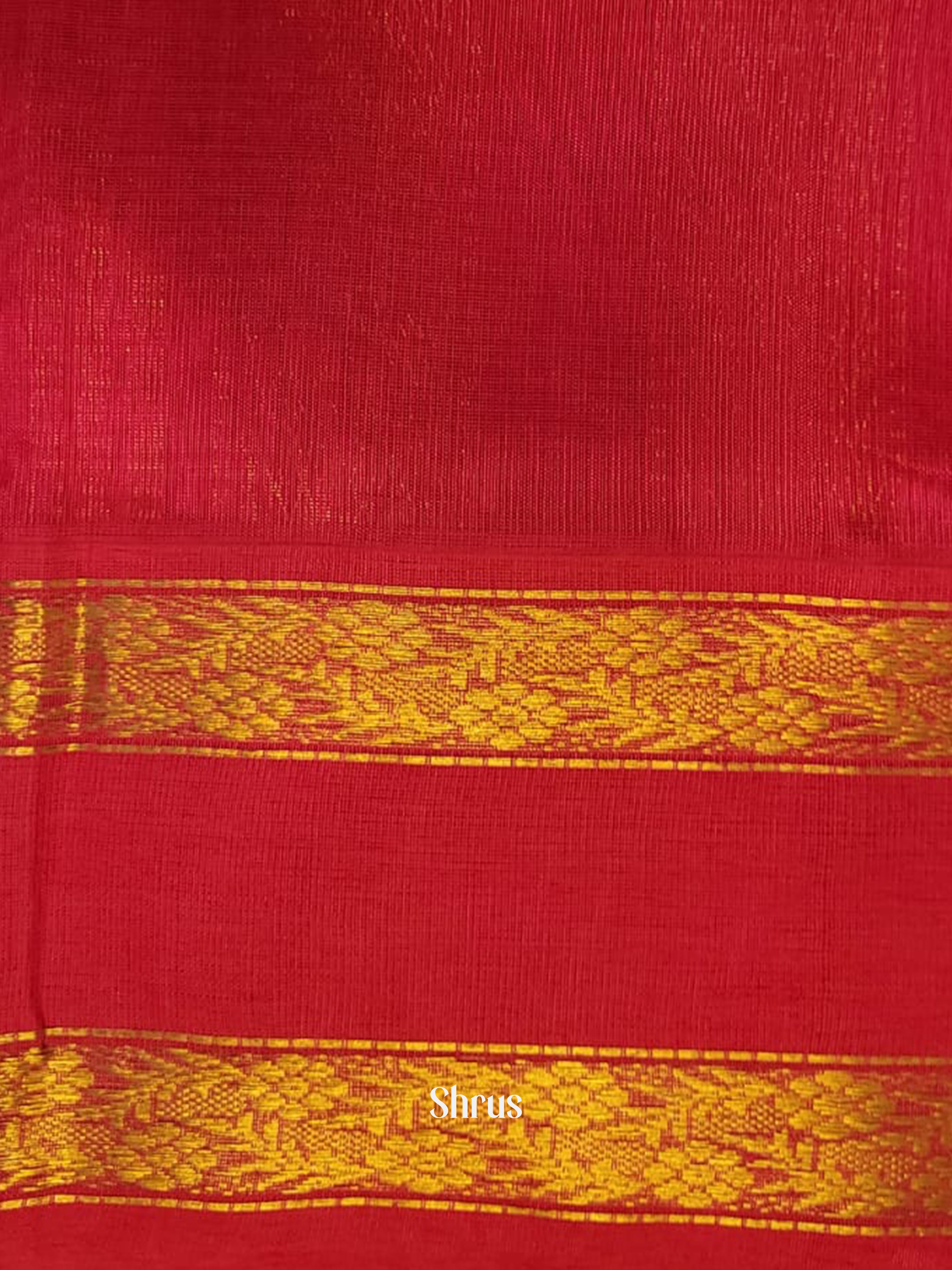 Yellow & Red - Silk Cotton Saree