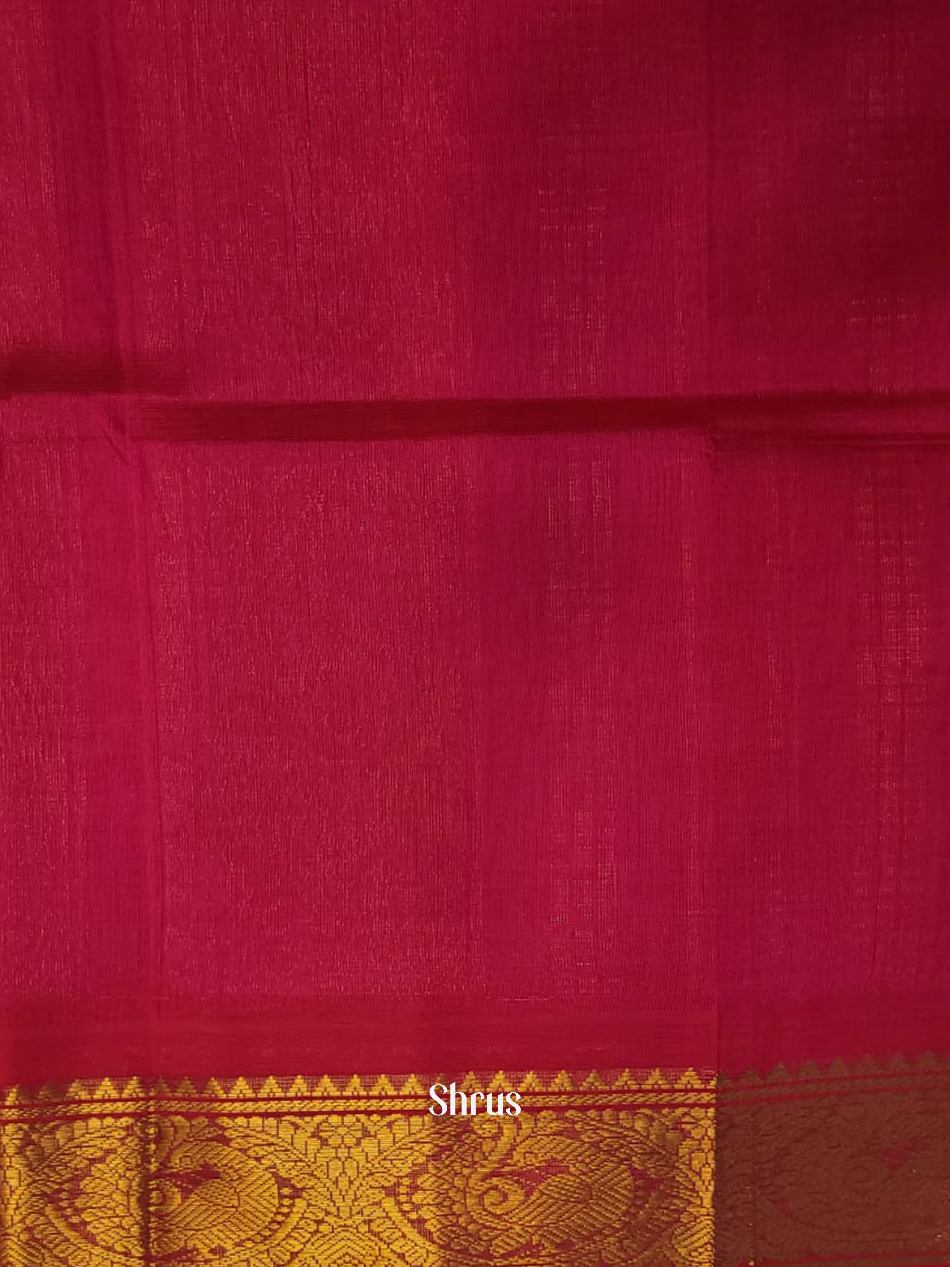 Green & Pink - Silk Cotton Saree