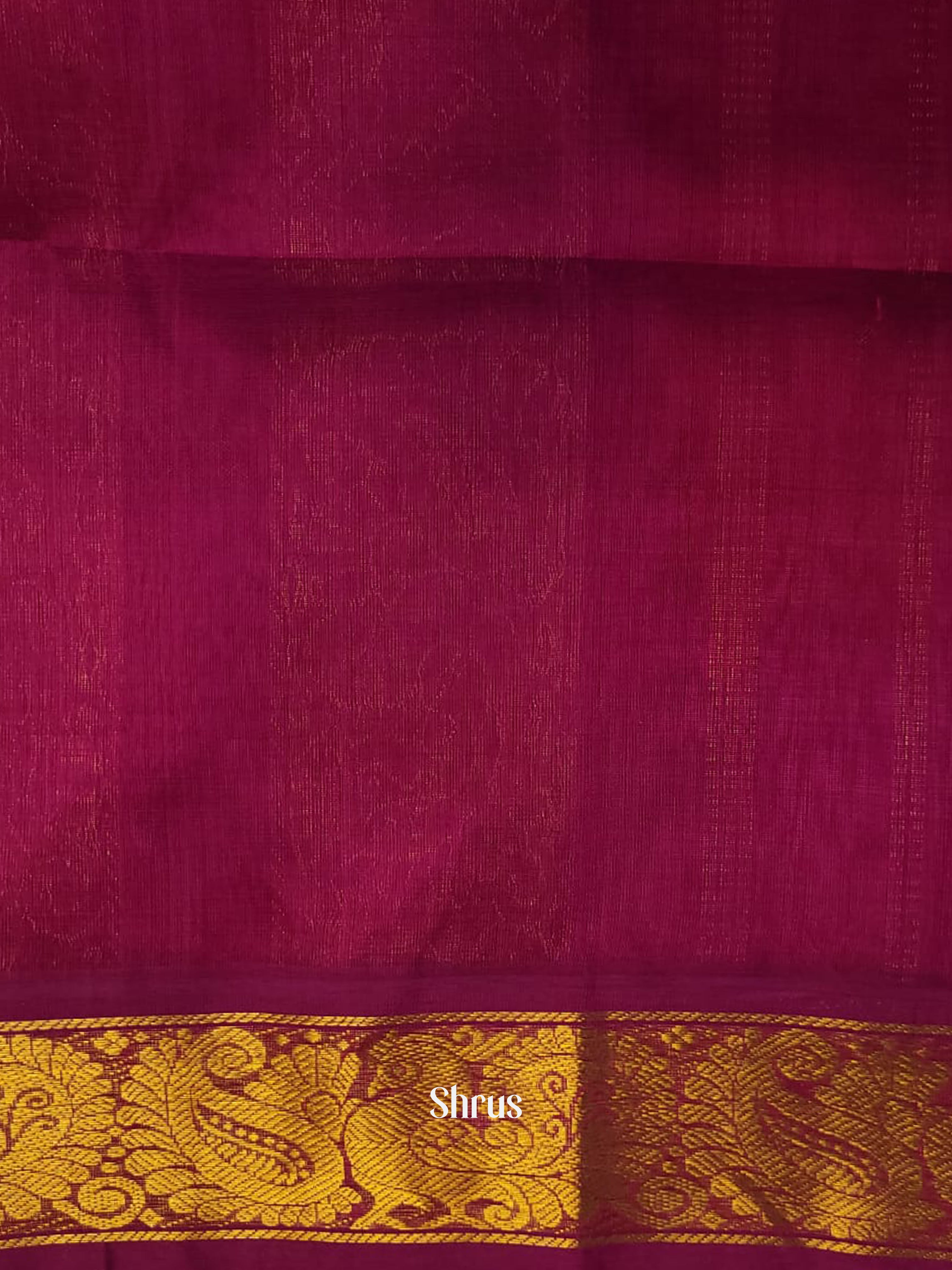 Brown & Pink - Silk Cotton Saree