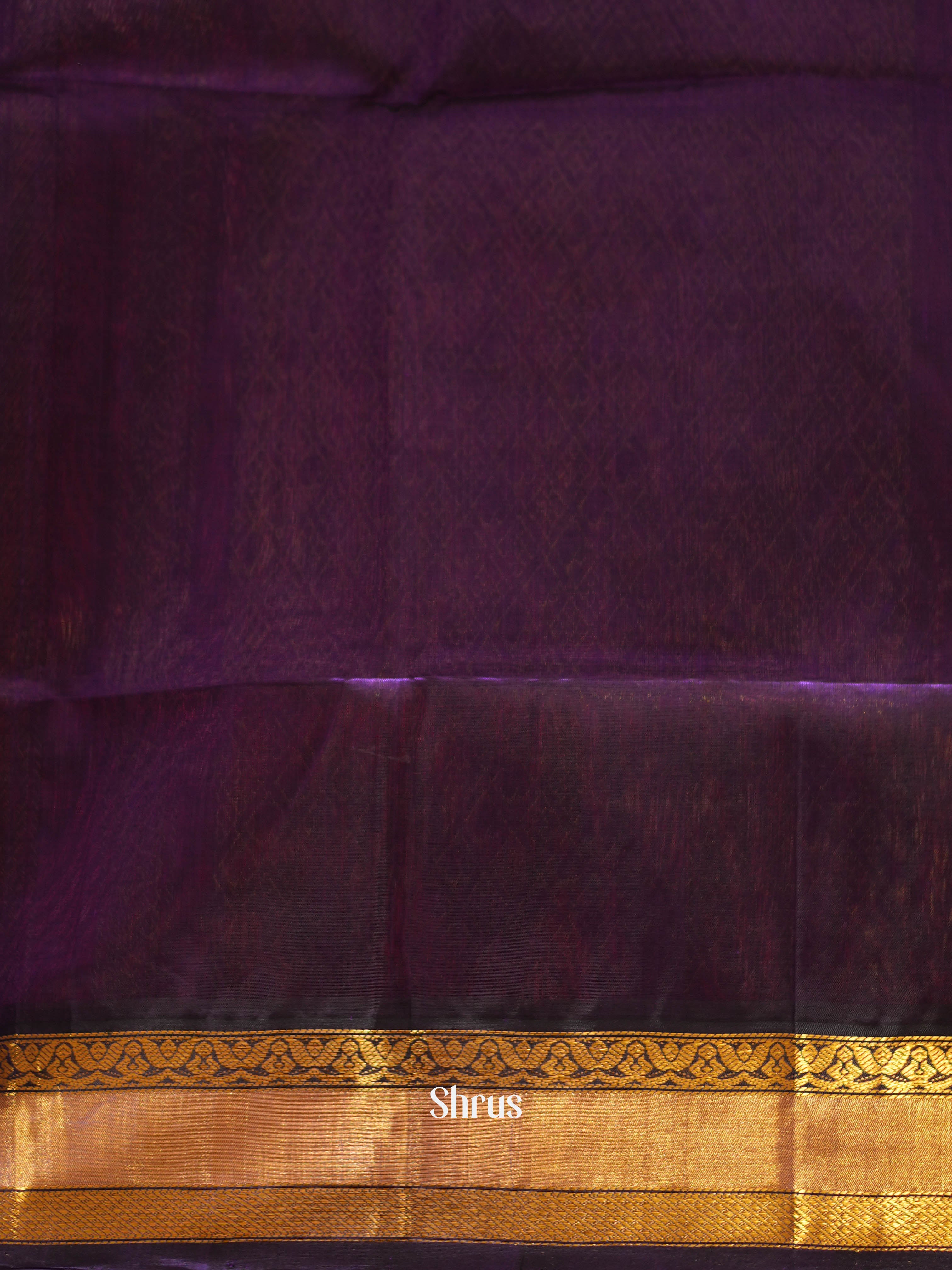 Red & Violet - Silk Cotton Saree