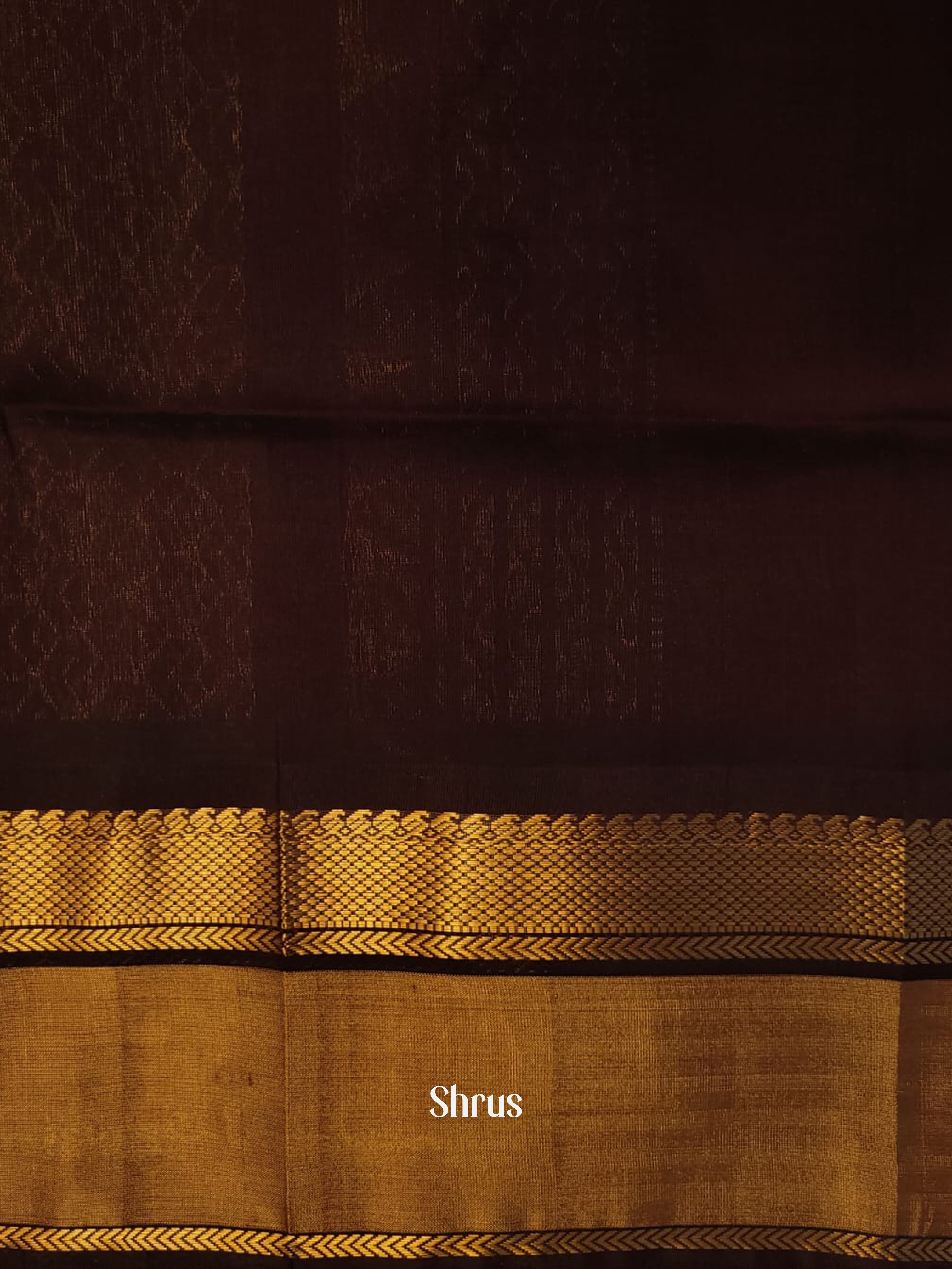 Green & Brown - Silk Cotton Saree