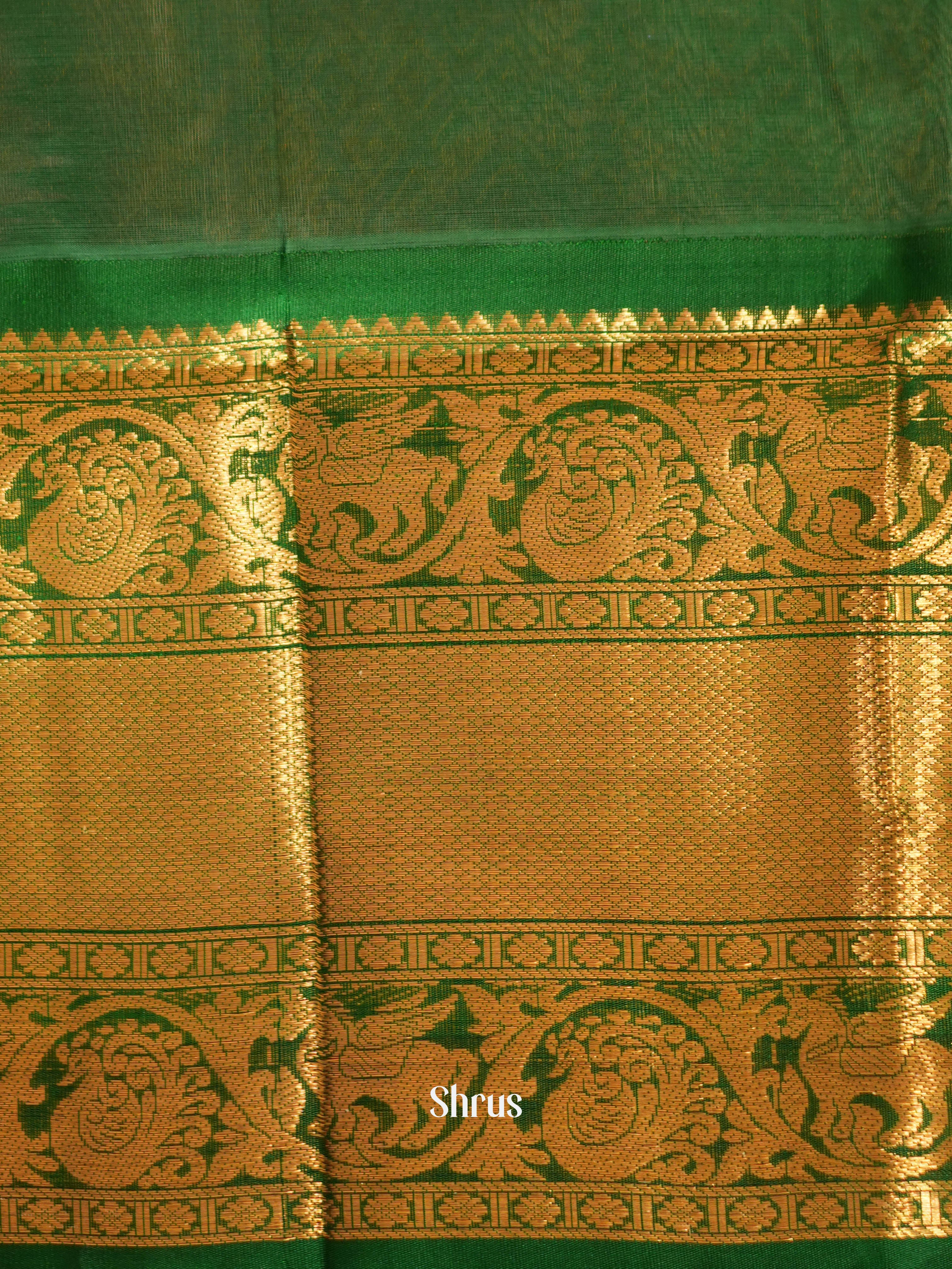 Pink & Green - Silk Cotton Saree