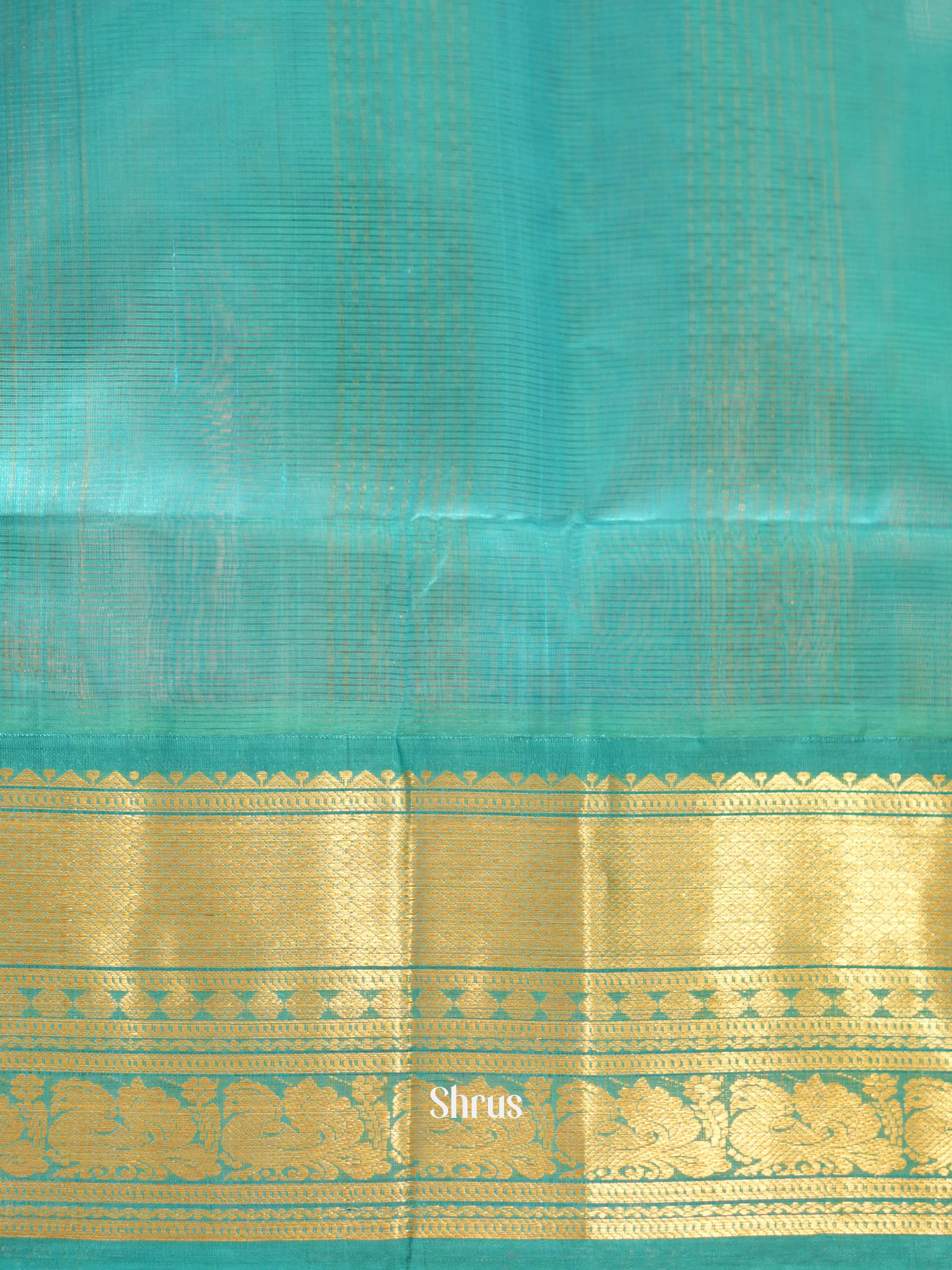 Blue & Teal - Silk Cotton Saree