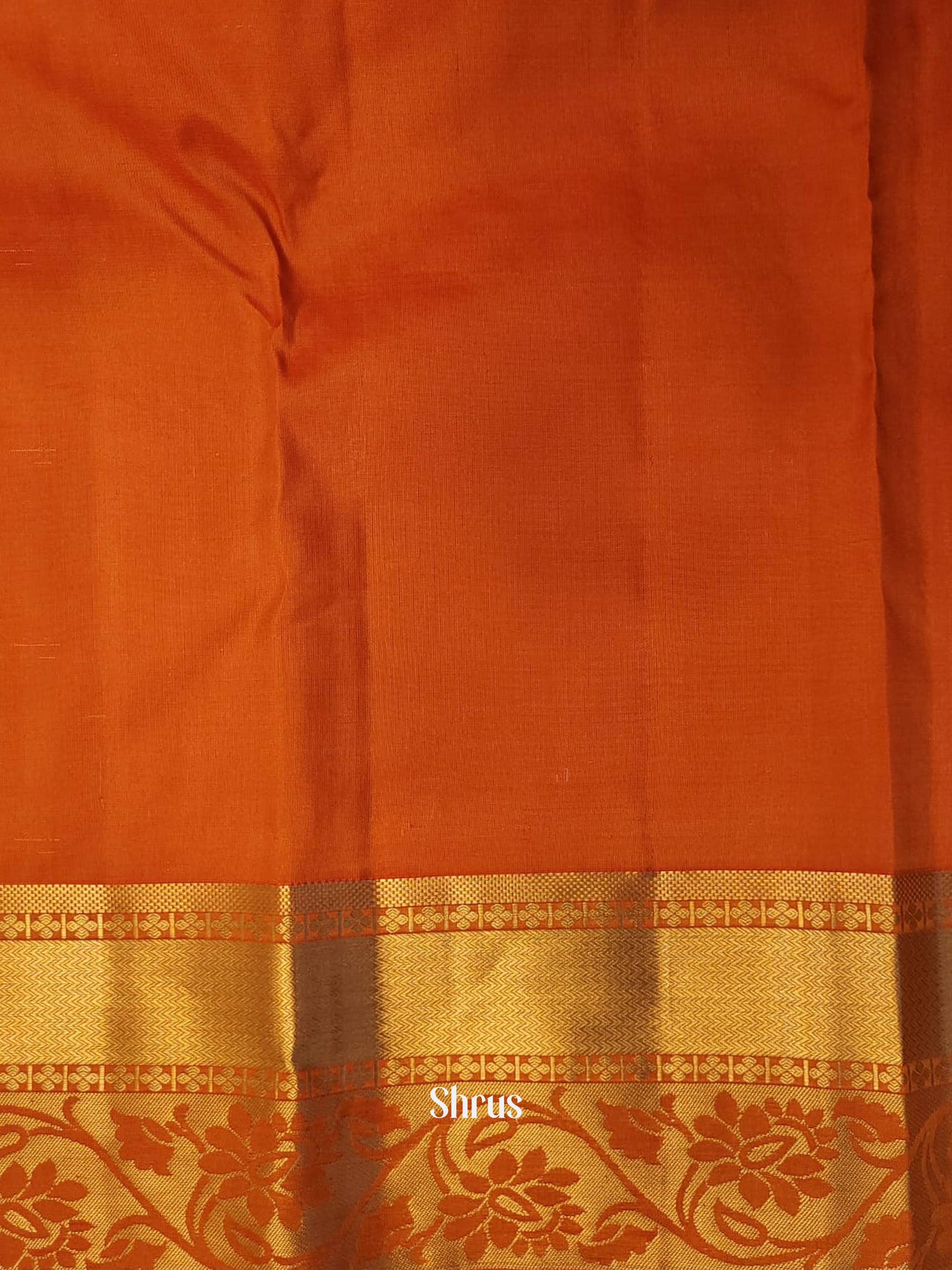 Yellow & Orange - Kanchipuram silk Saree