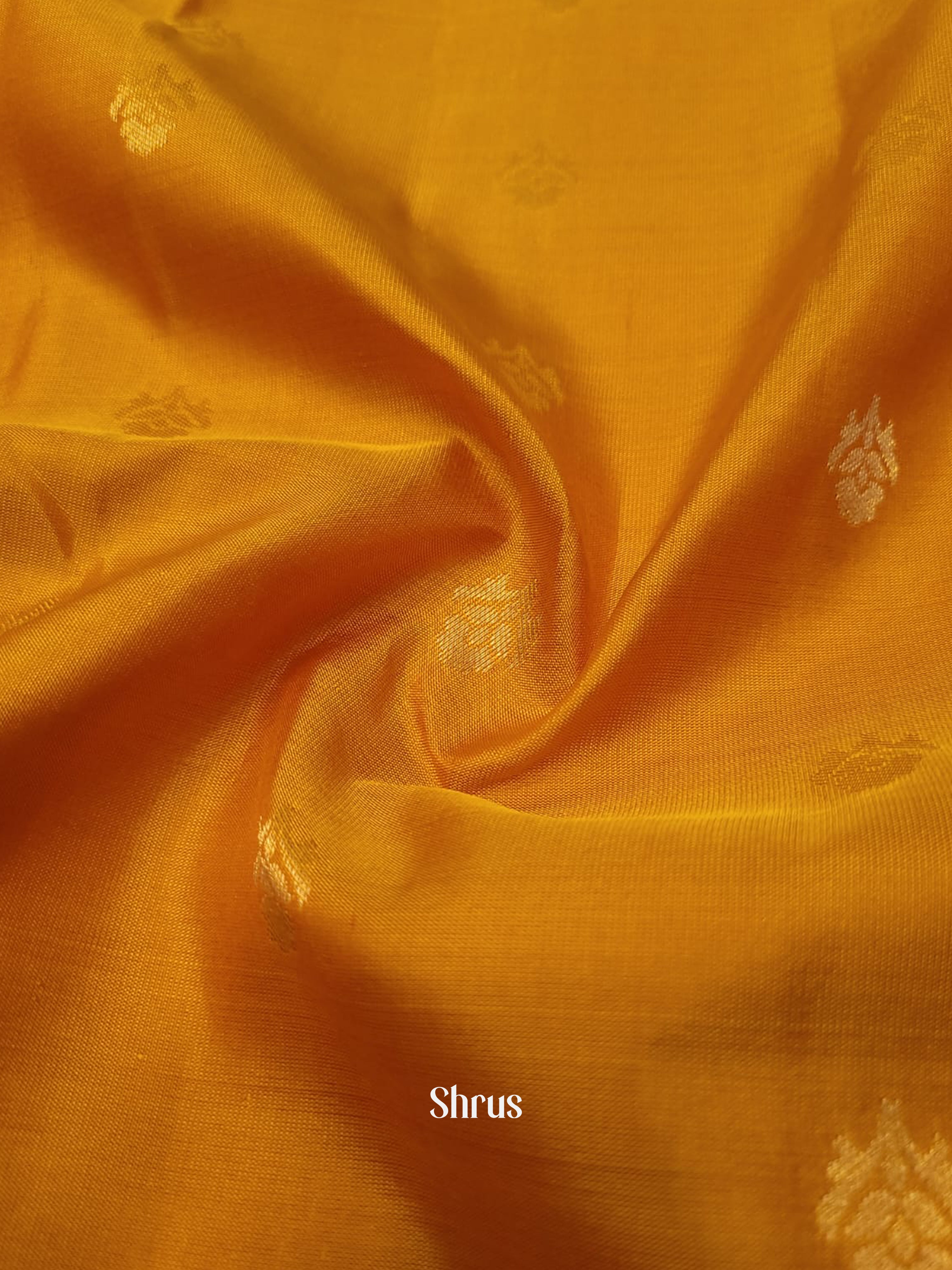 Yellow & Orange - Kanchipuram silk Saree