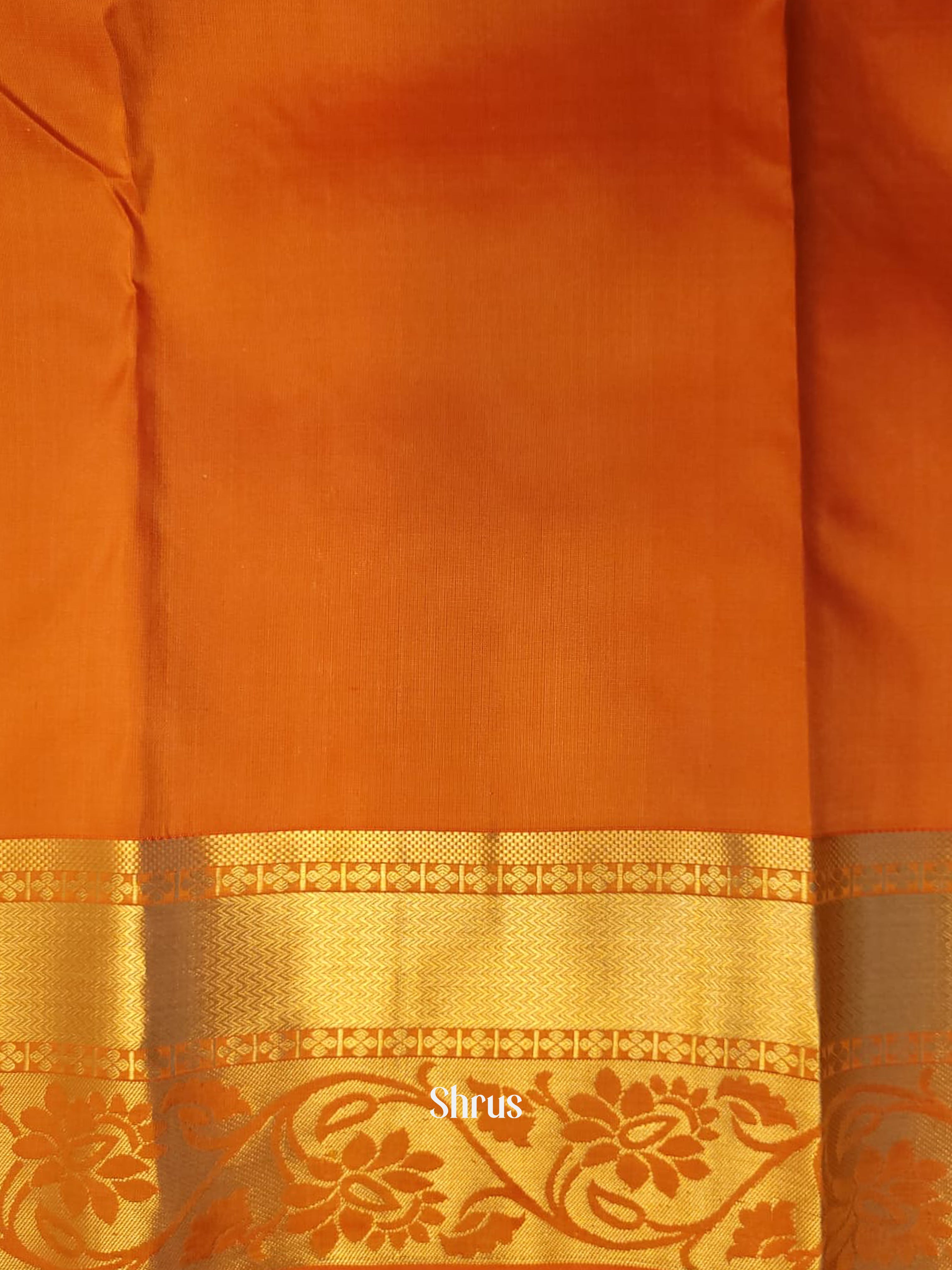 Yellow & Orange- Kanchipuram silk Saree