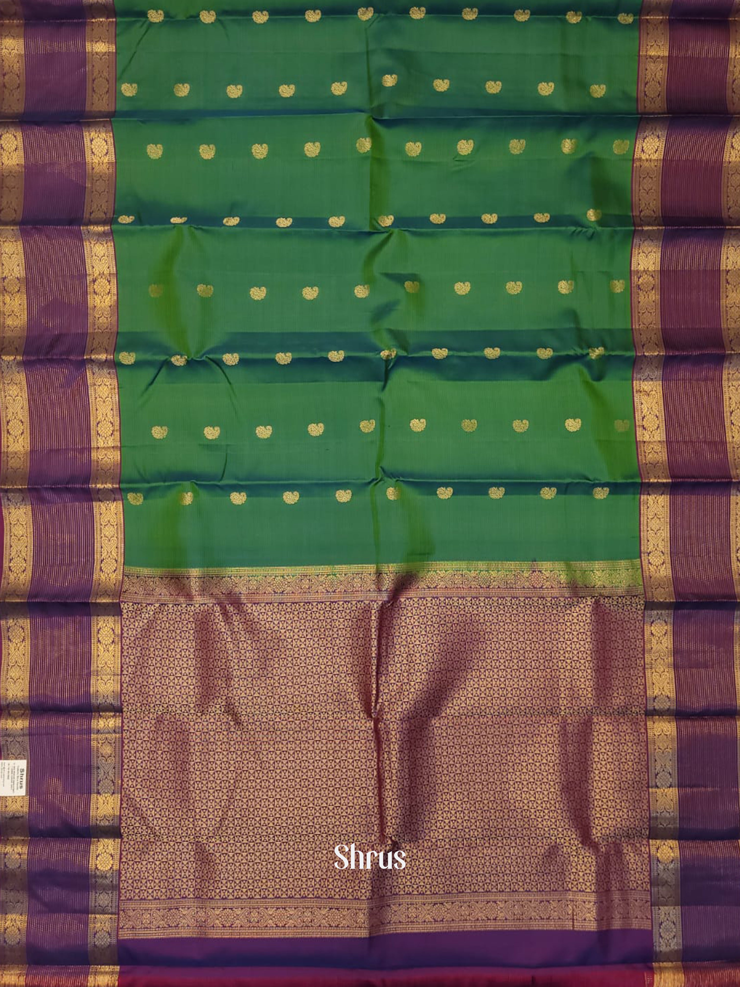 Green & Purple - Kanchipuram silk Saree