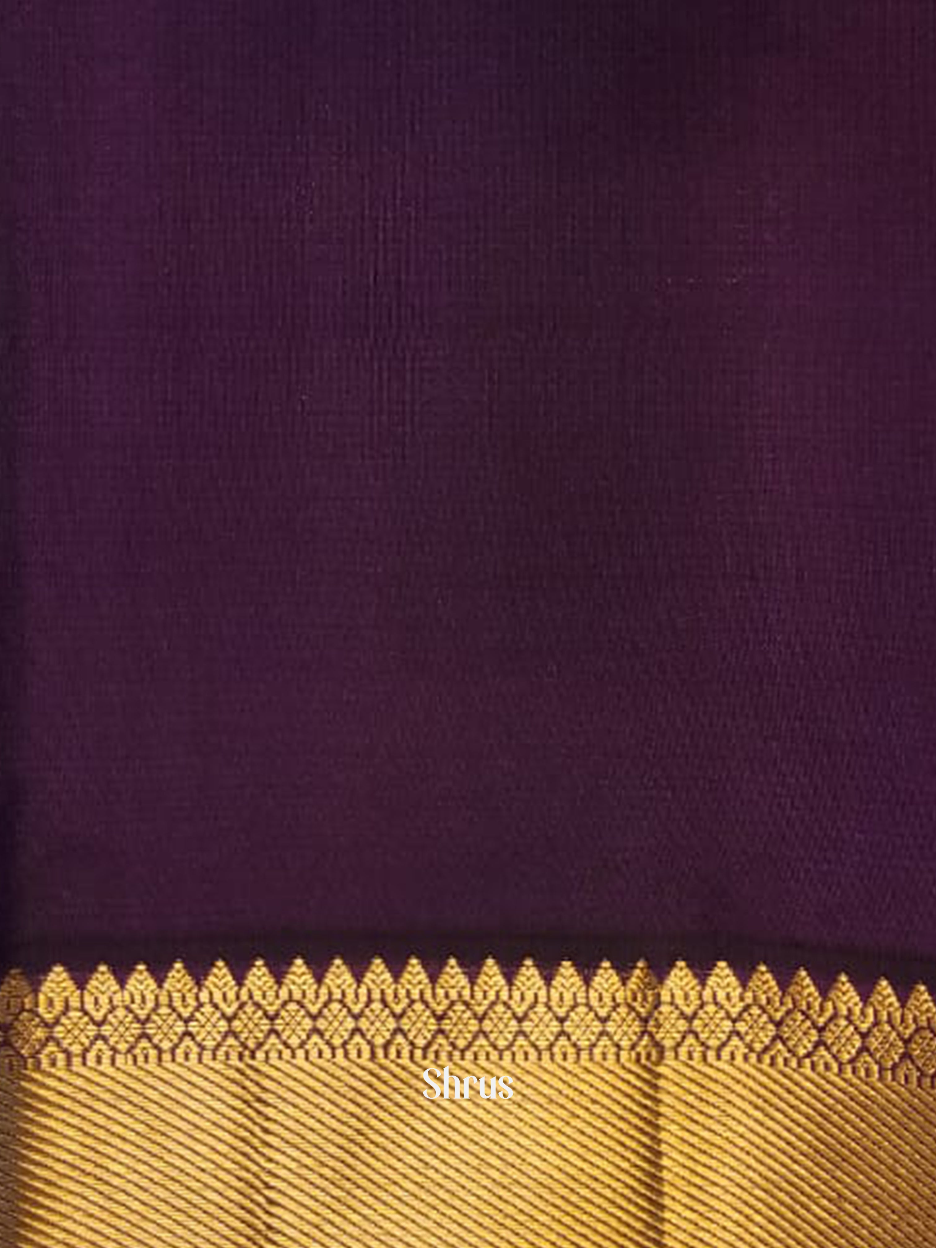 Mustard  & Wine - Kanchipuram silk Saree