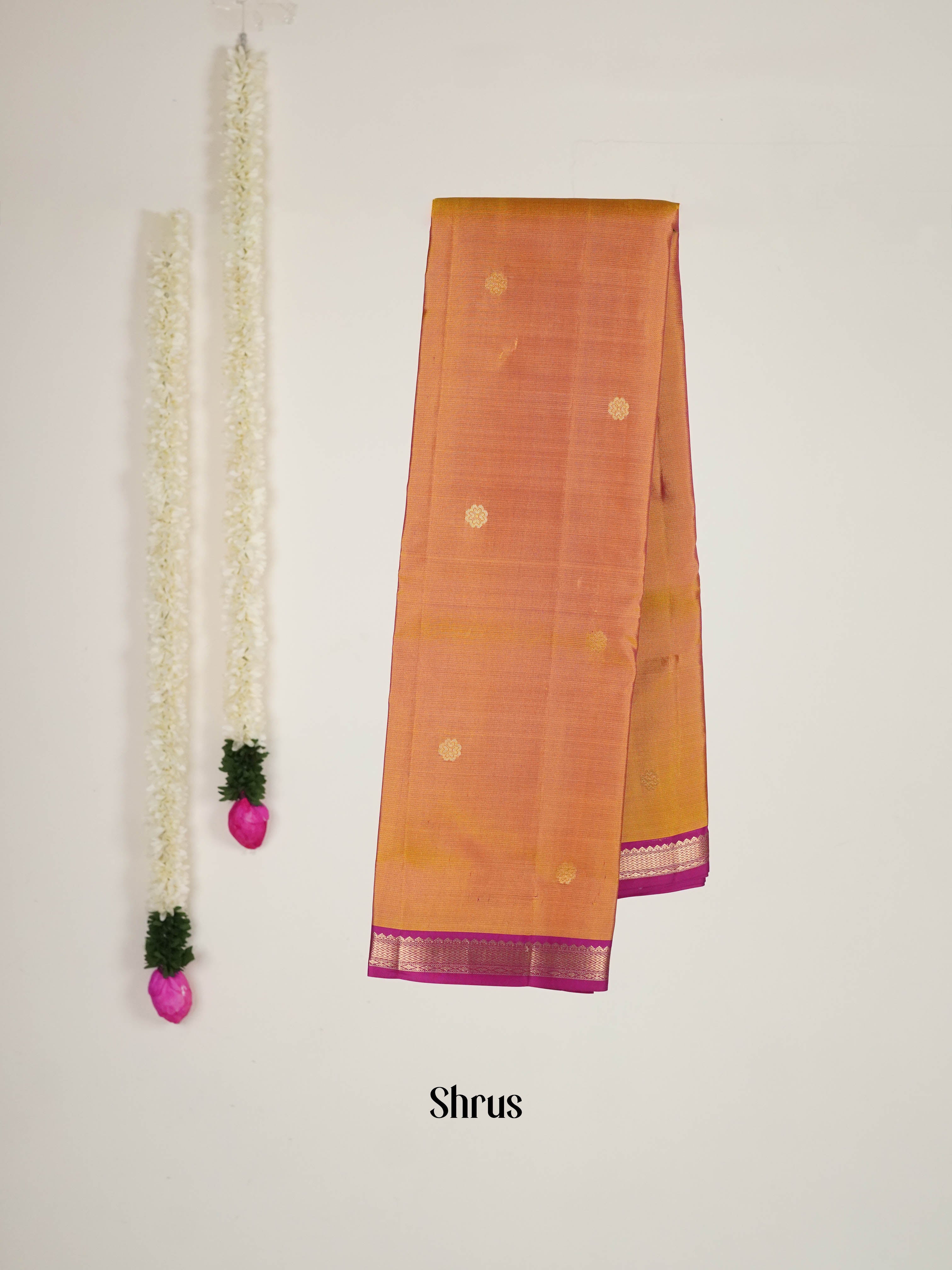 Honey & Pink - Kanchipuram silk Saree