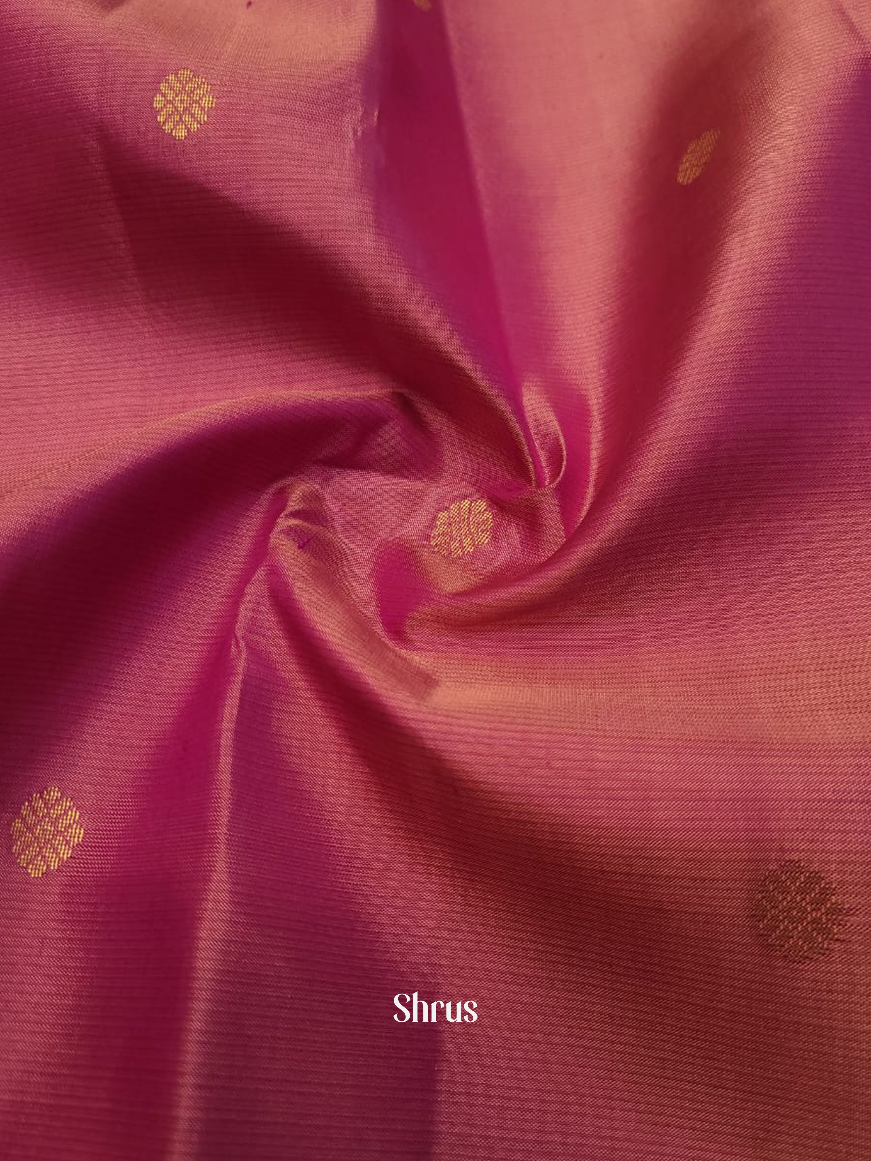 Pink & Mustard  - Kanchipuram silk Saree