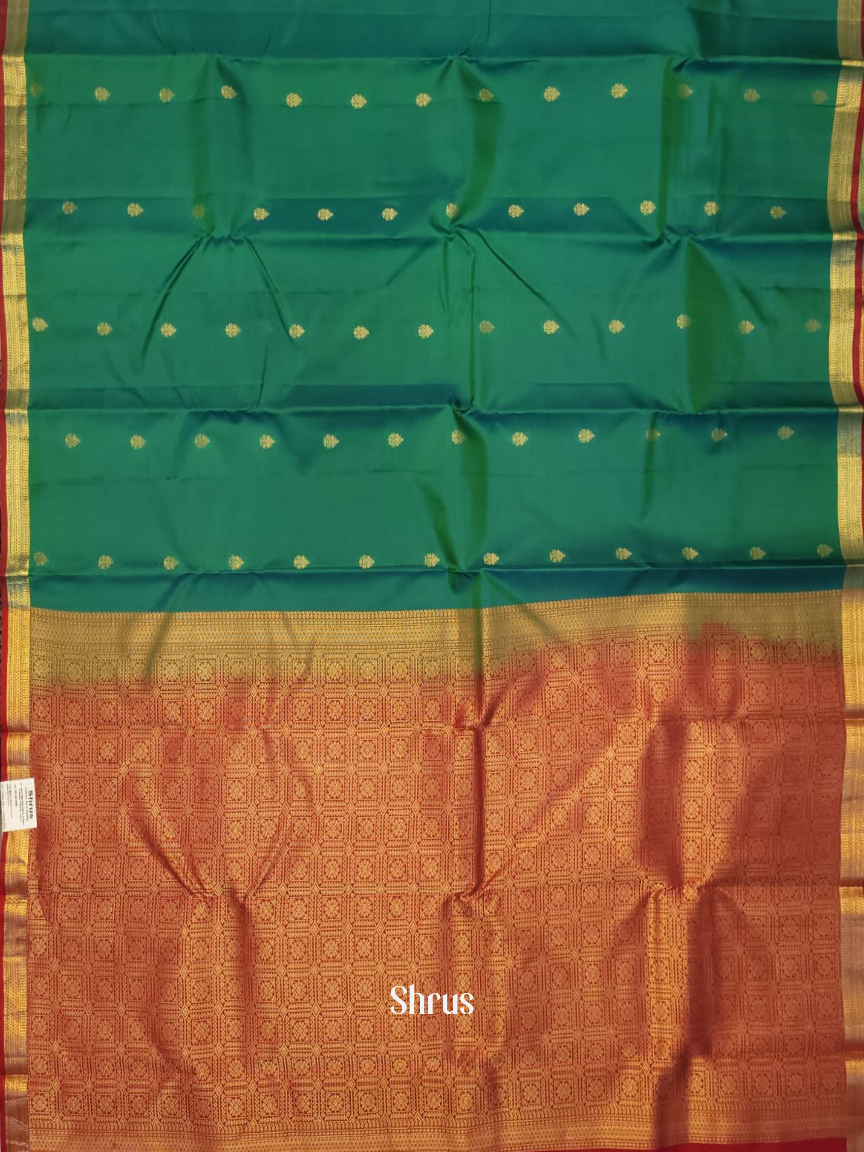 Green & Red - Kanchipuram silk Saree