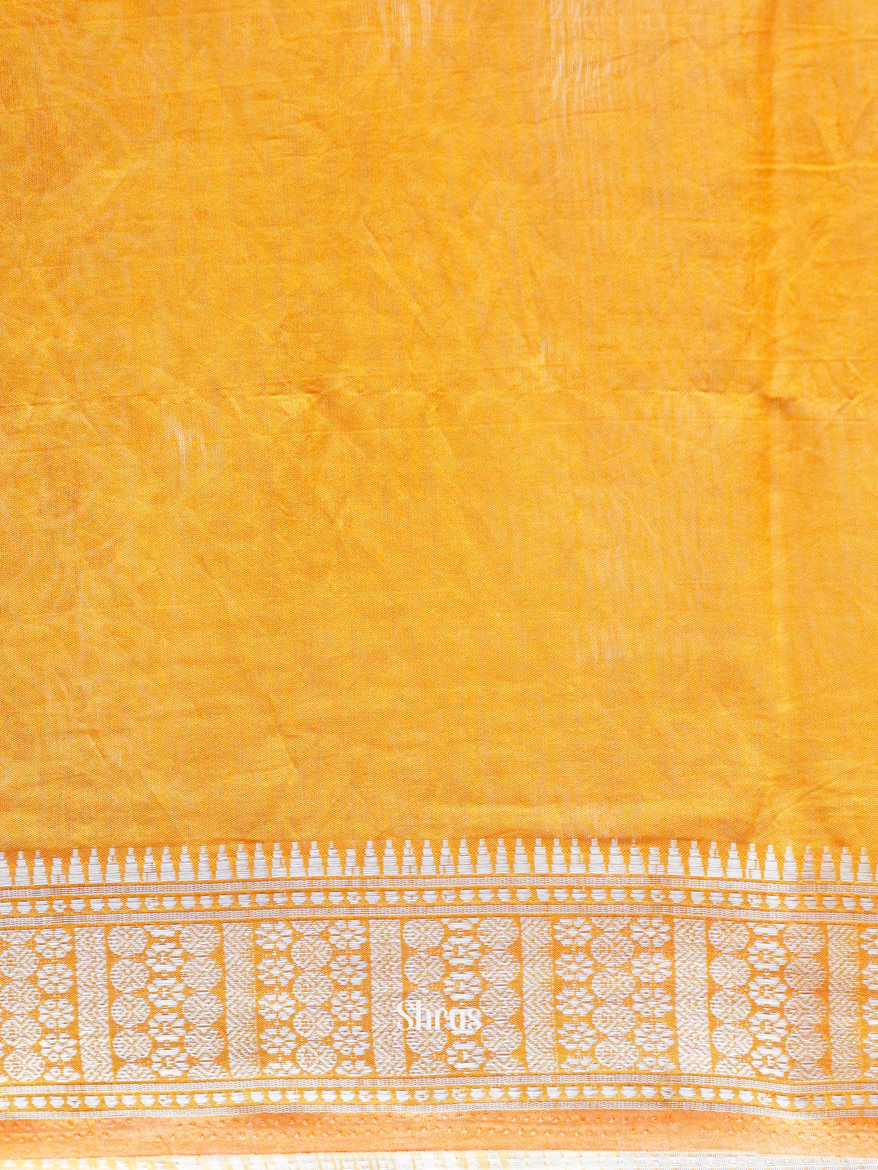 Yellowish Orange & Orange - Art modal Saree