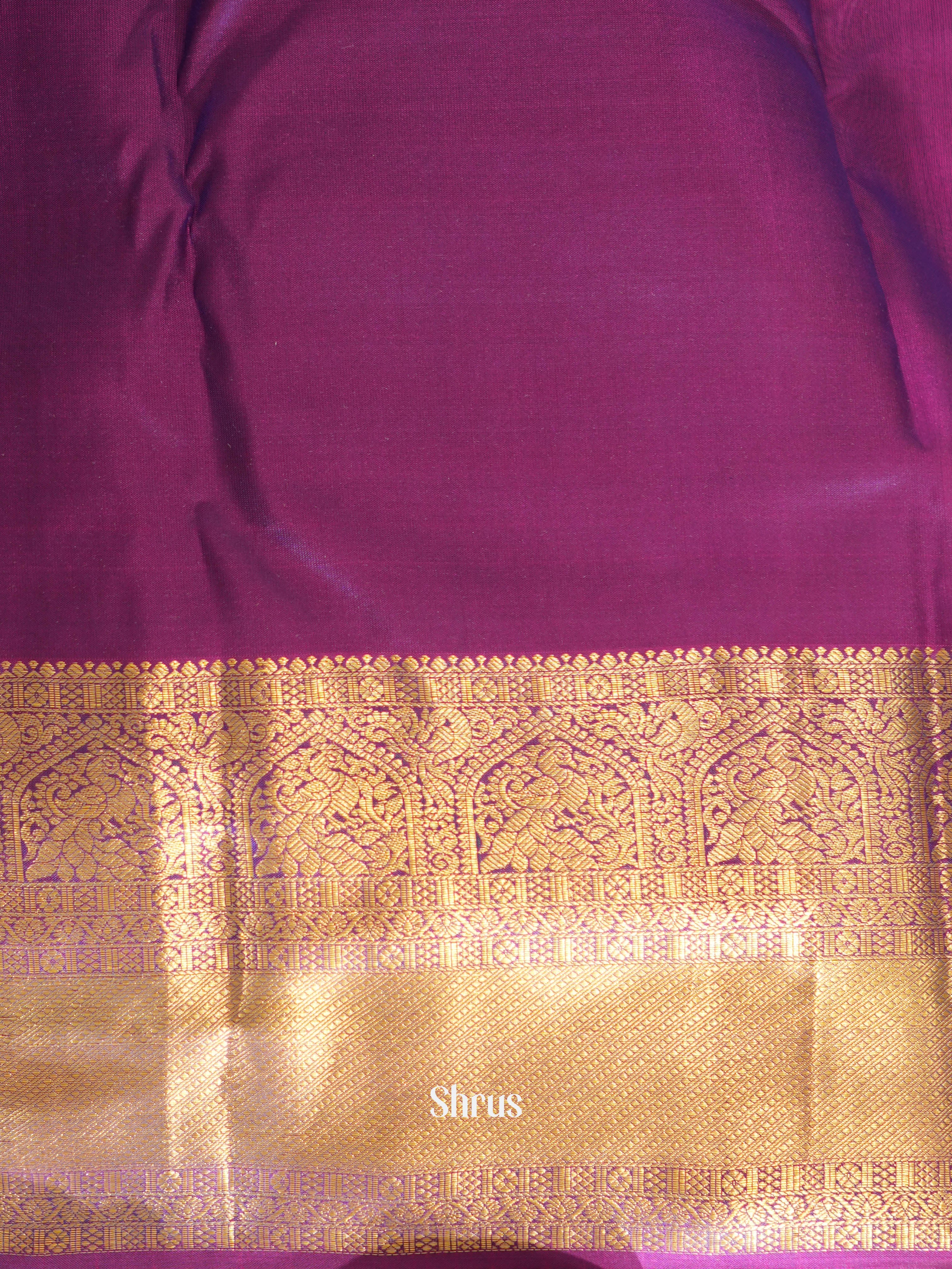 Blue & Purple - Kanchipuram halfpure Saree