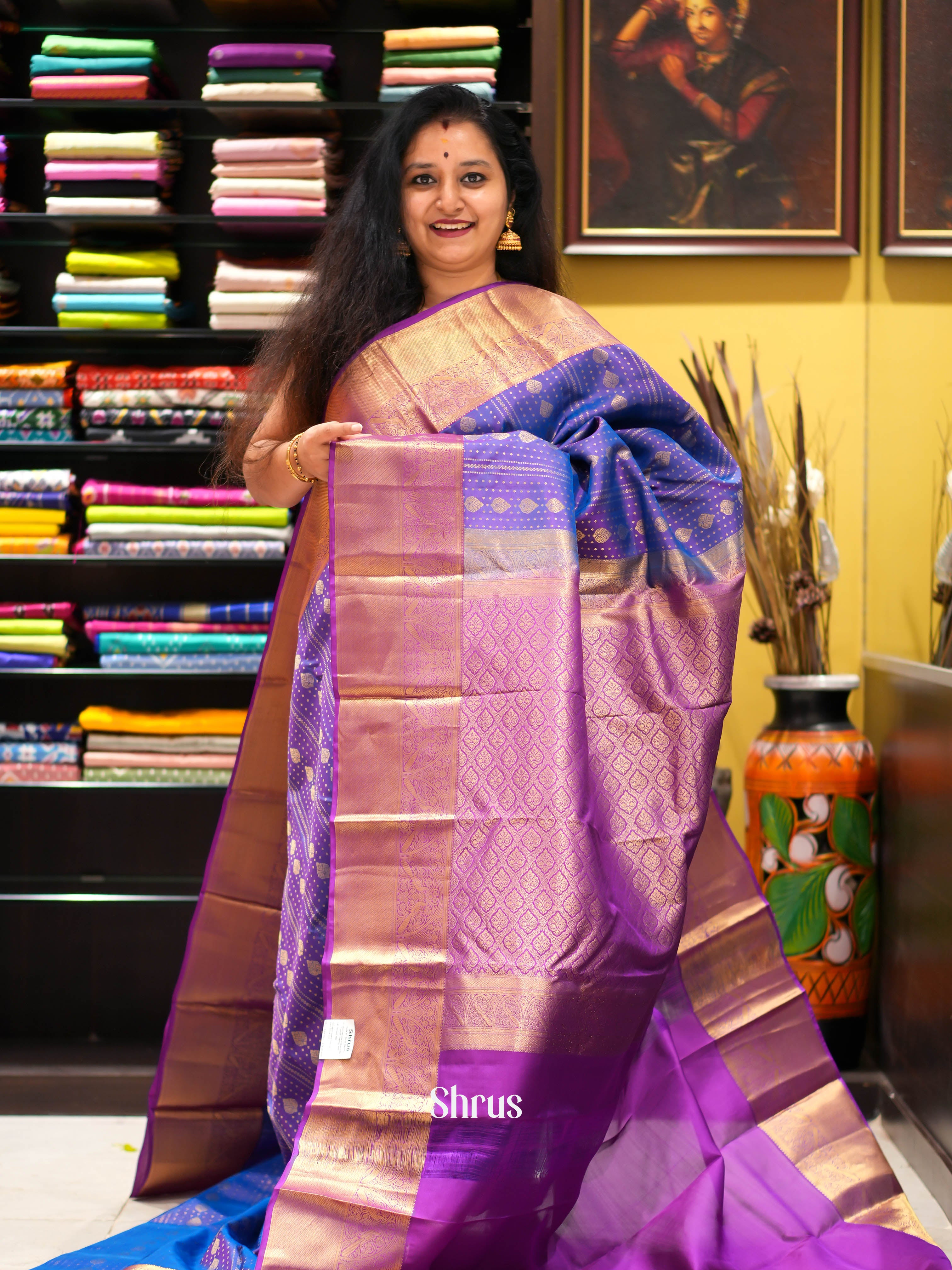 CHS05255 - Kanchipuram halfpure Saree