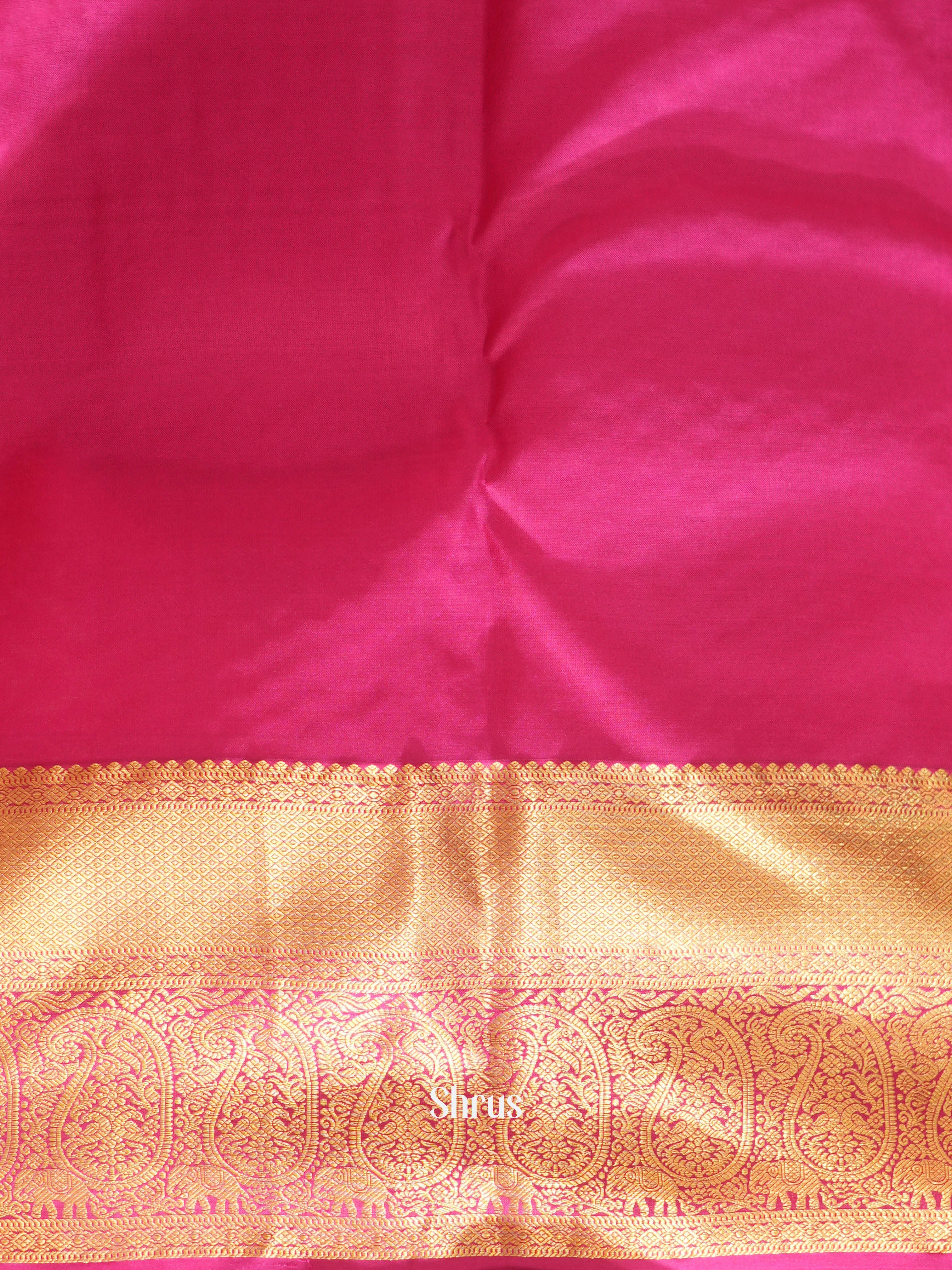 Orange & Purple- Kanchipuram halfpure Saree