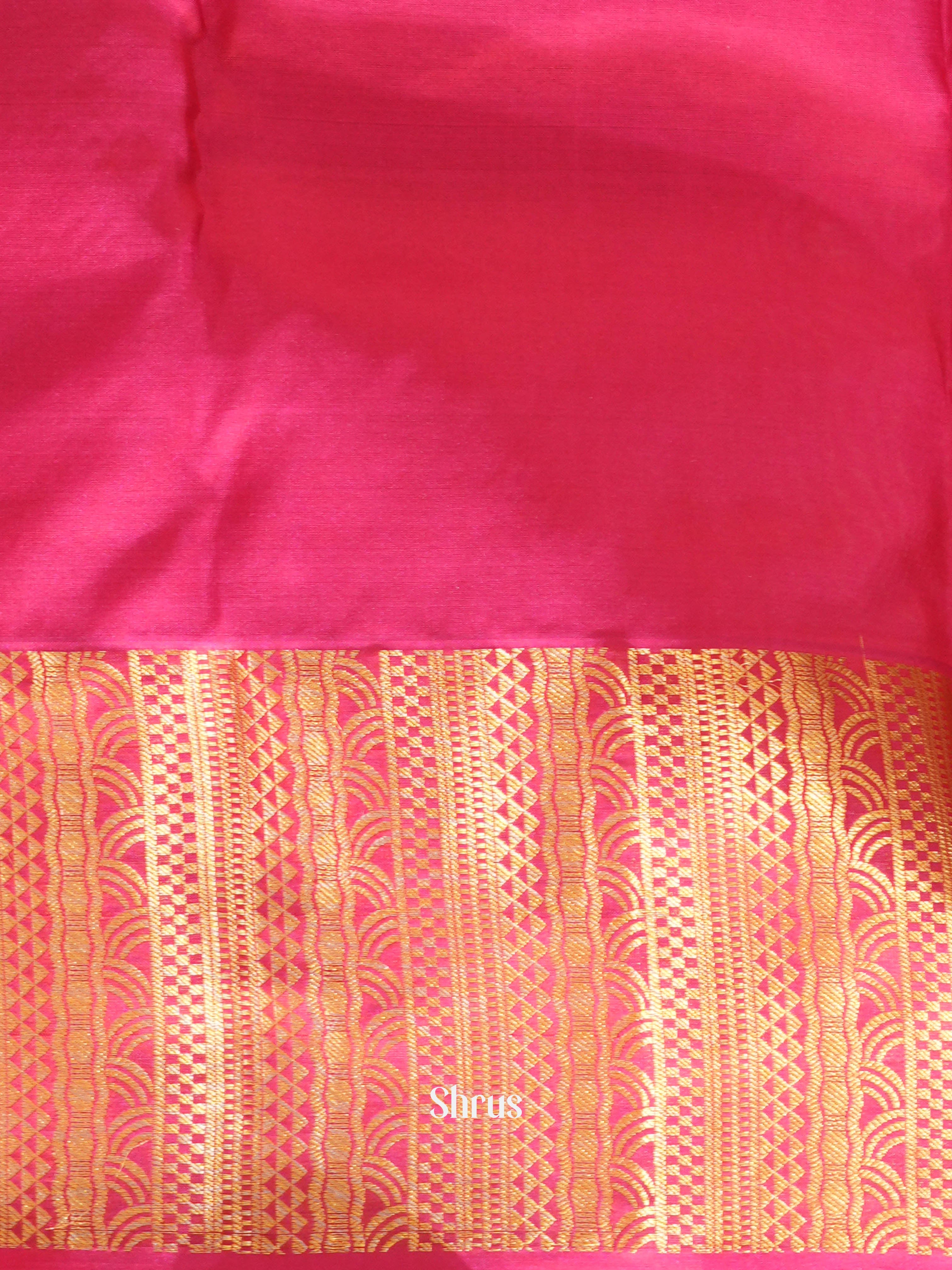 Green & Maroon - Kanchipuram halfpure Saree