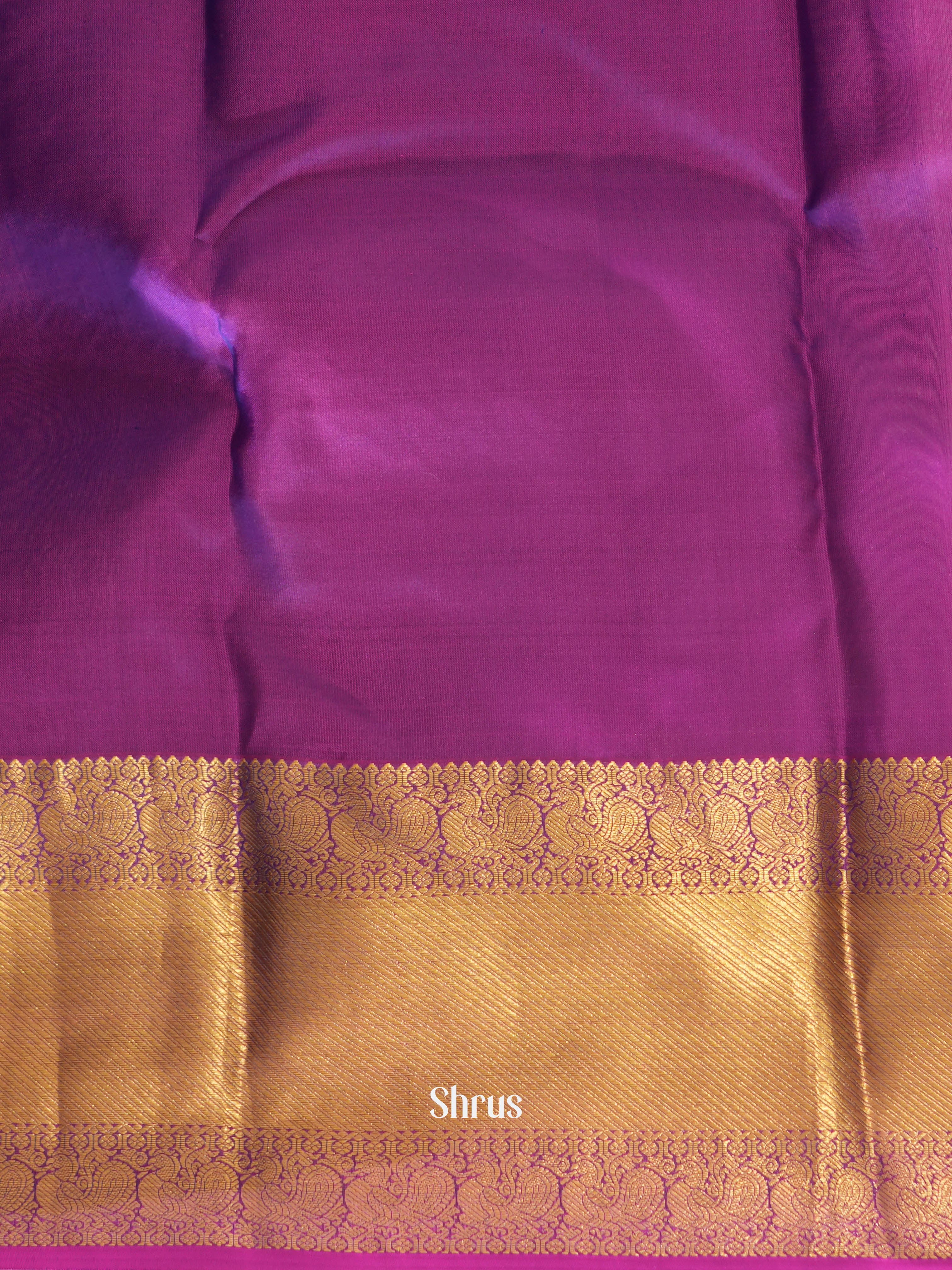 Blue & Purple - Kanchipuram halfpure Saree