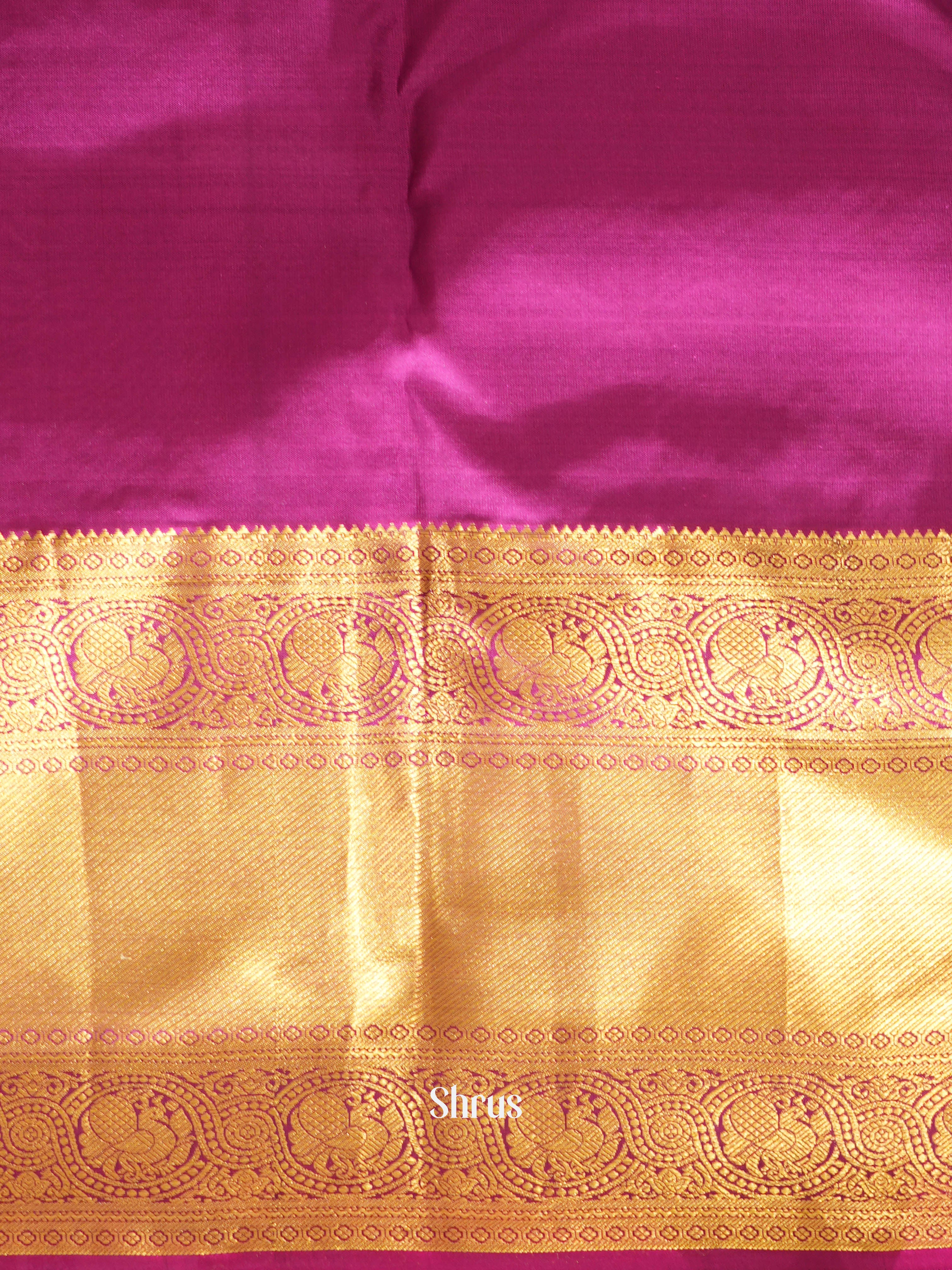 Mild Lavender & Purple - Kanchipuram halfpure Saree