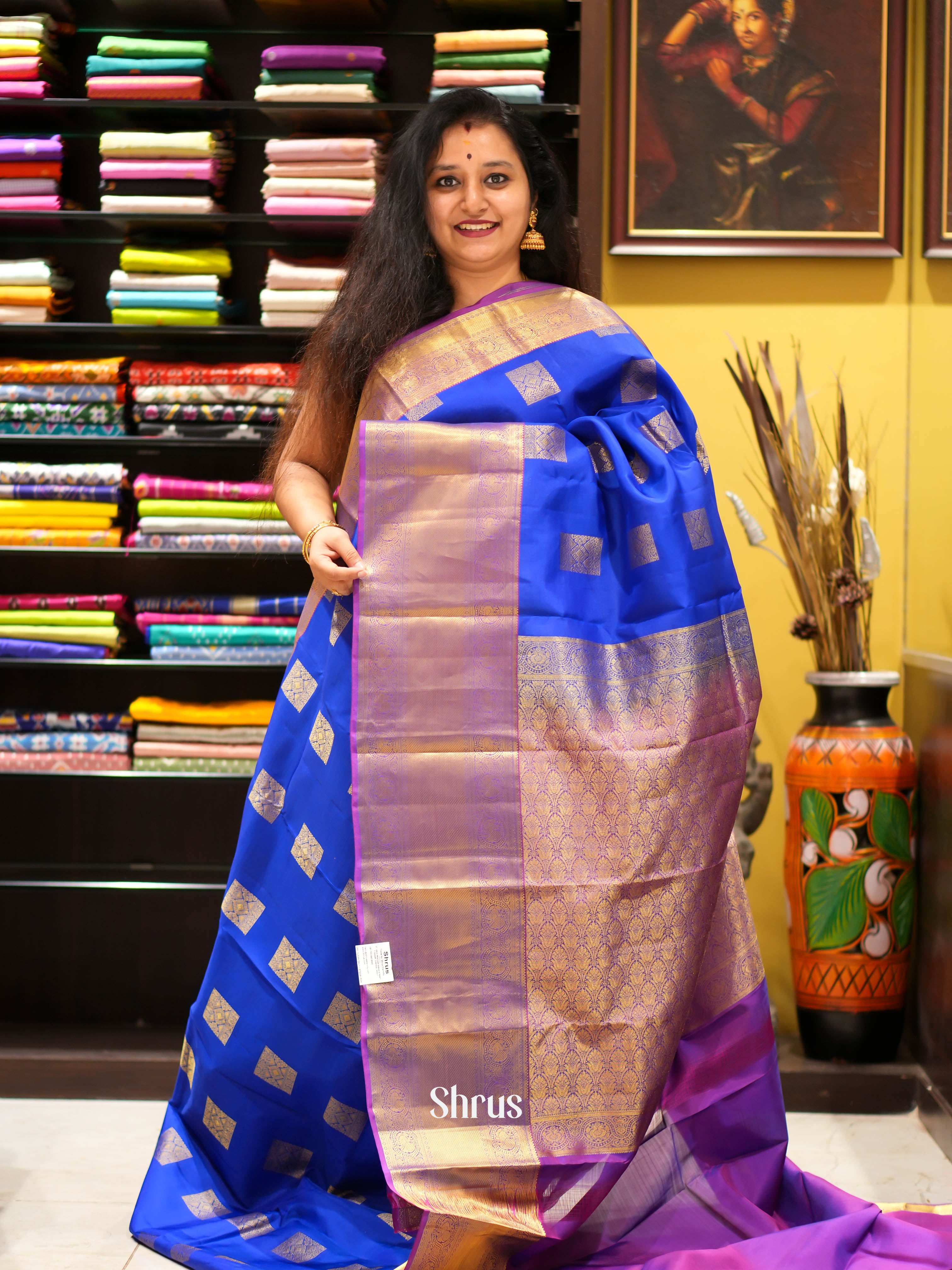 CHS05285 - Kanchipuram halfpure Saree