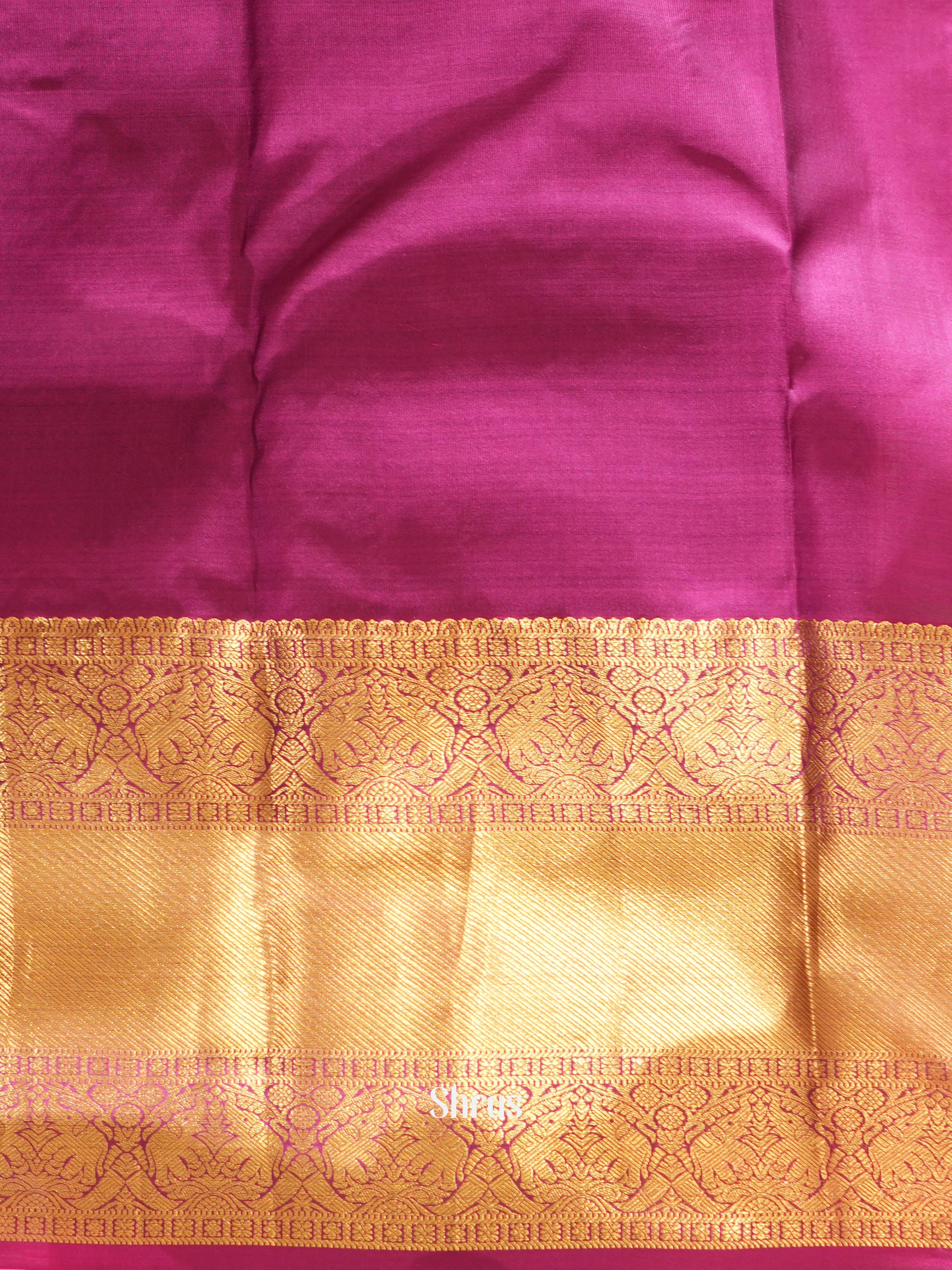 Mild Lavender & Purple - Kanchipuram halfpure Saree