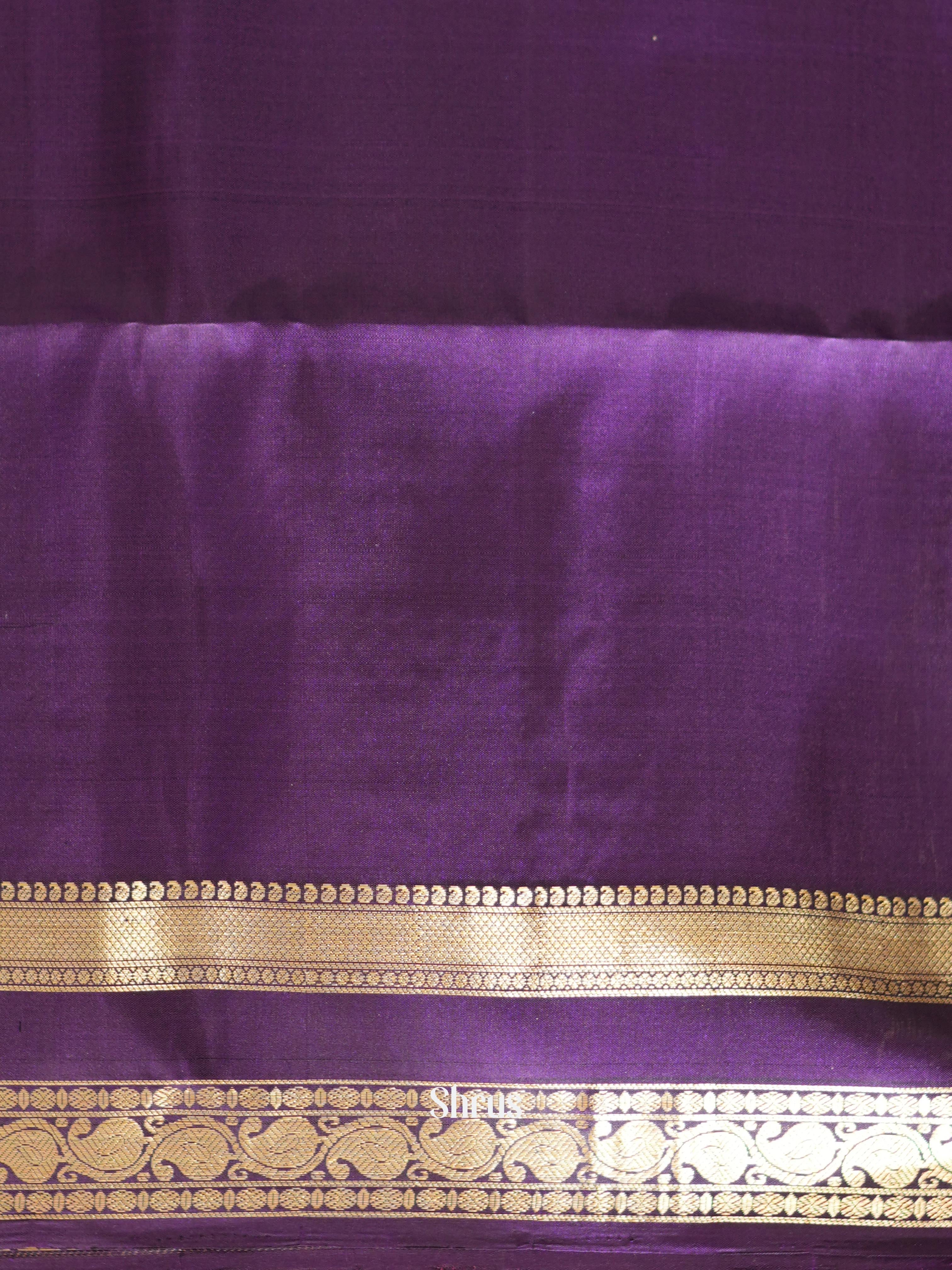 Blue & Purple - Soft Silk Saree