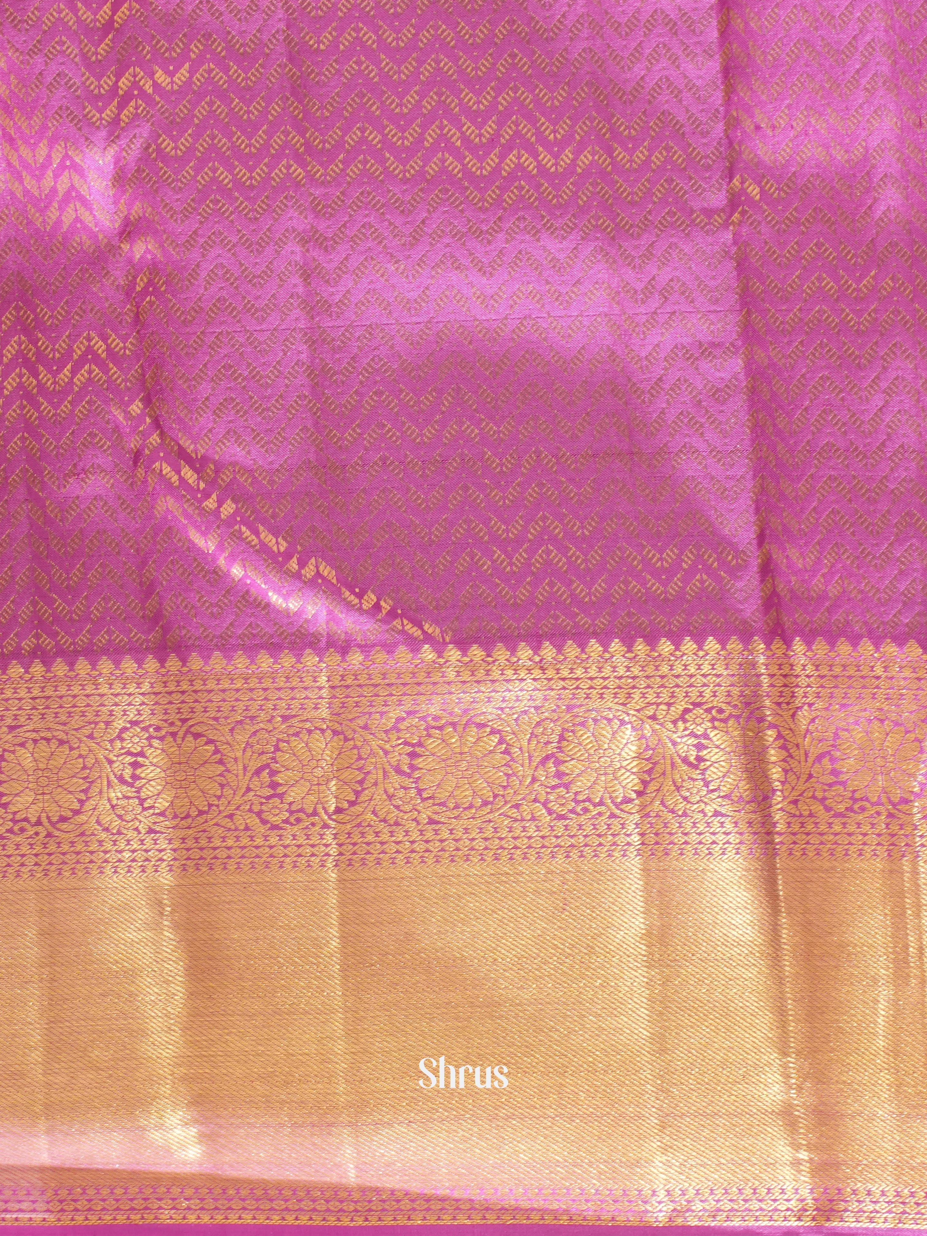 Mustard & Purple - Kanchipuram silk Saree