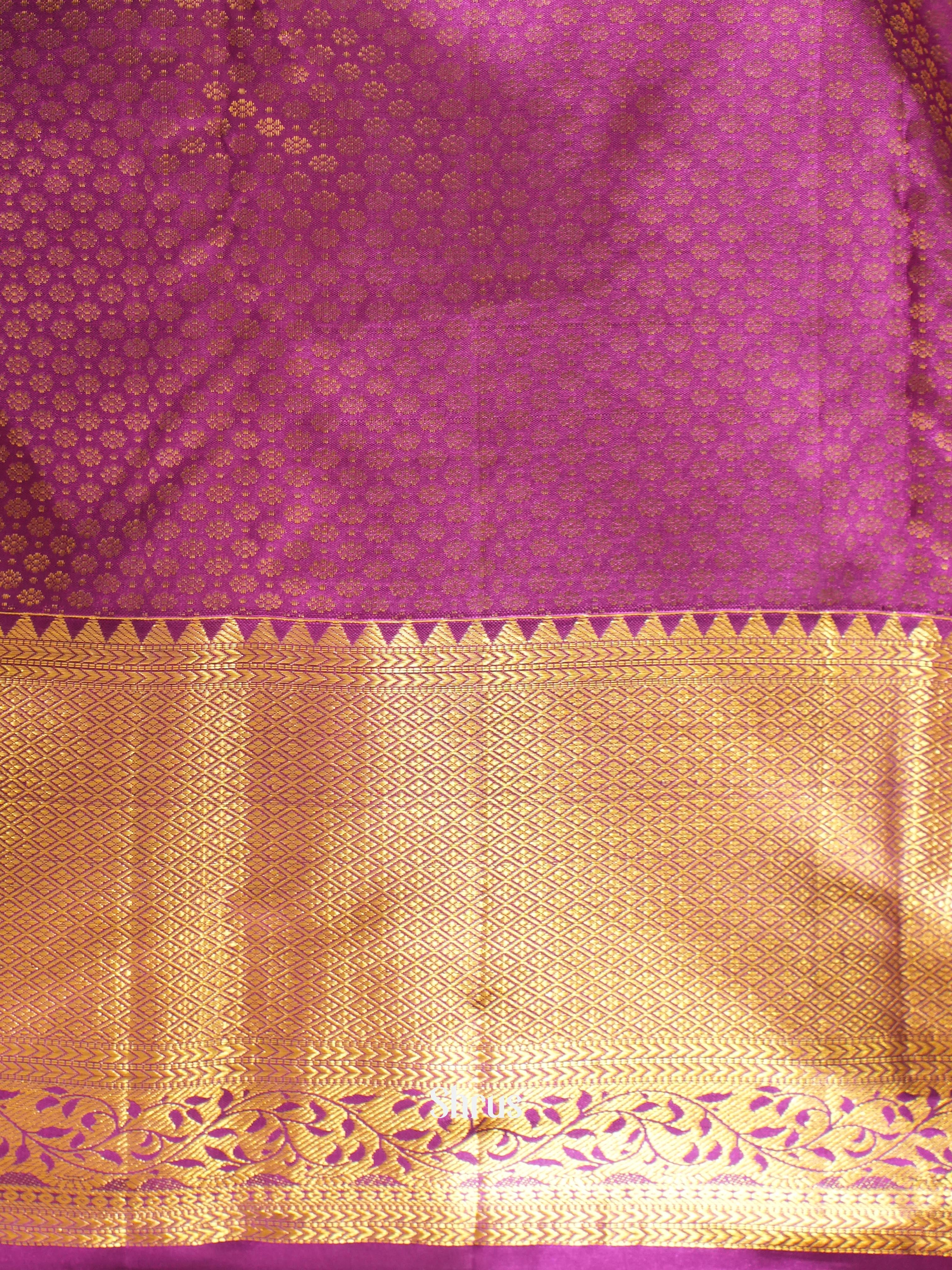 Pastel Green & Purple - Kanchipuram silk Saree