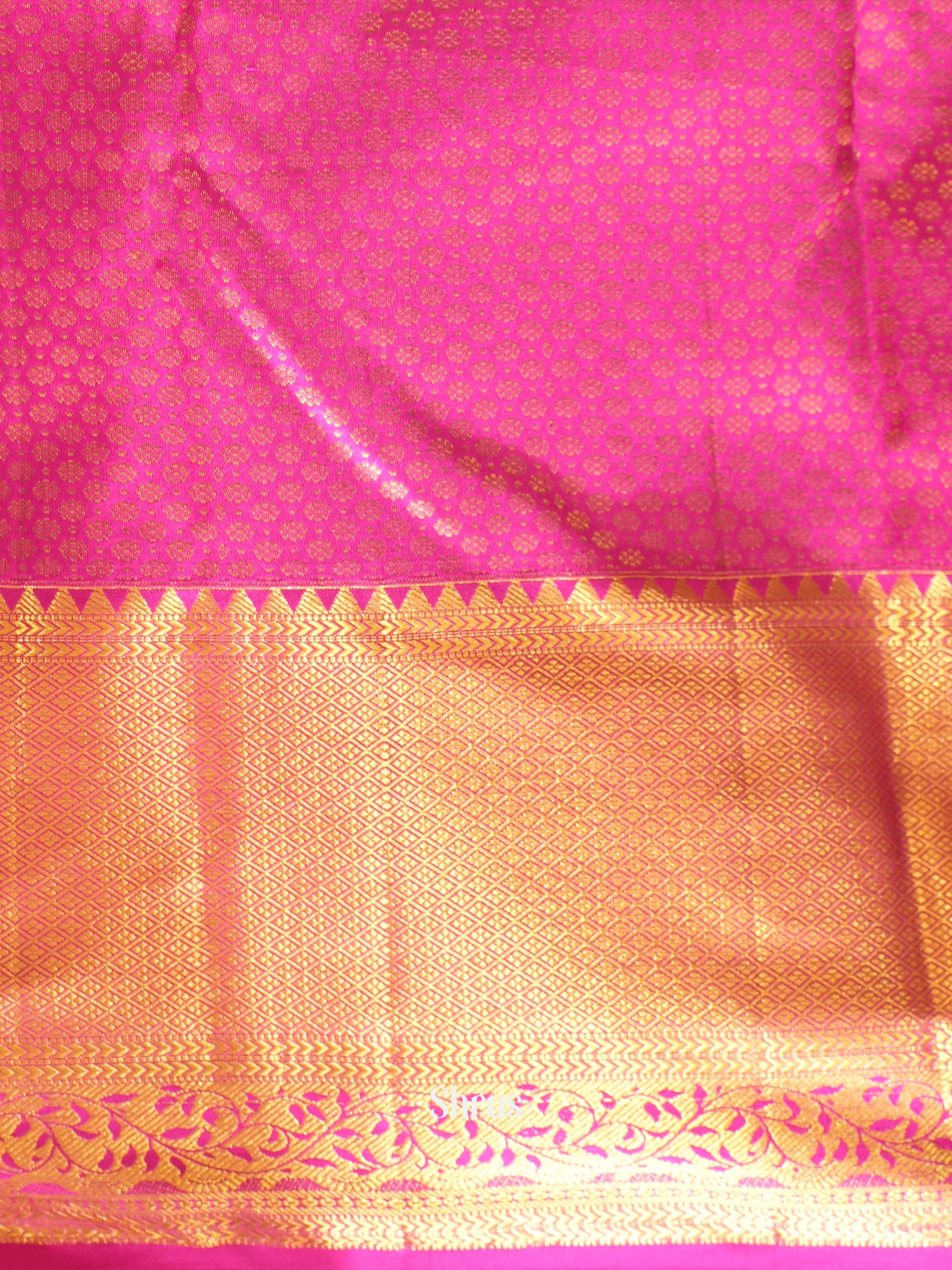 Dusty Pink & Pink - Kanchipuram silk Saree