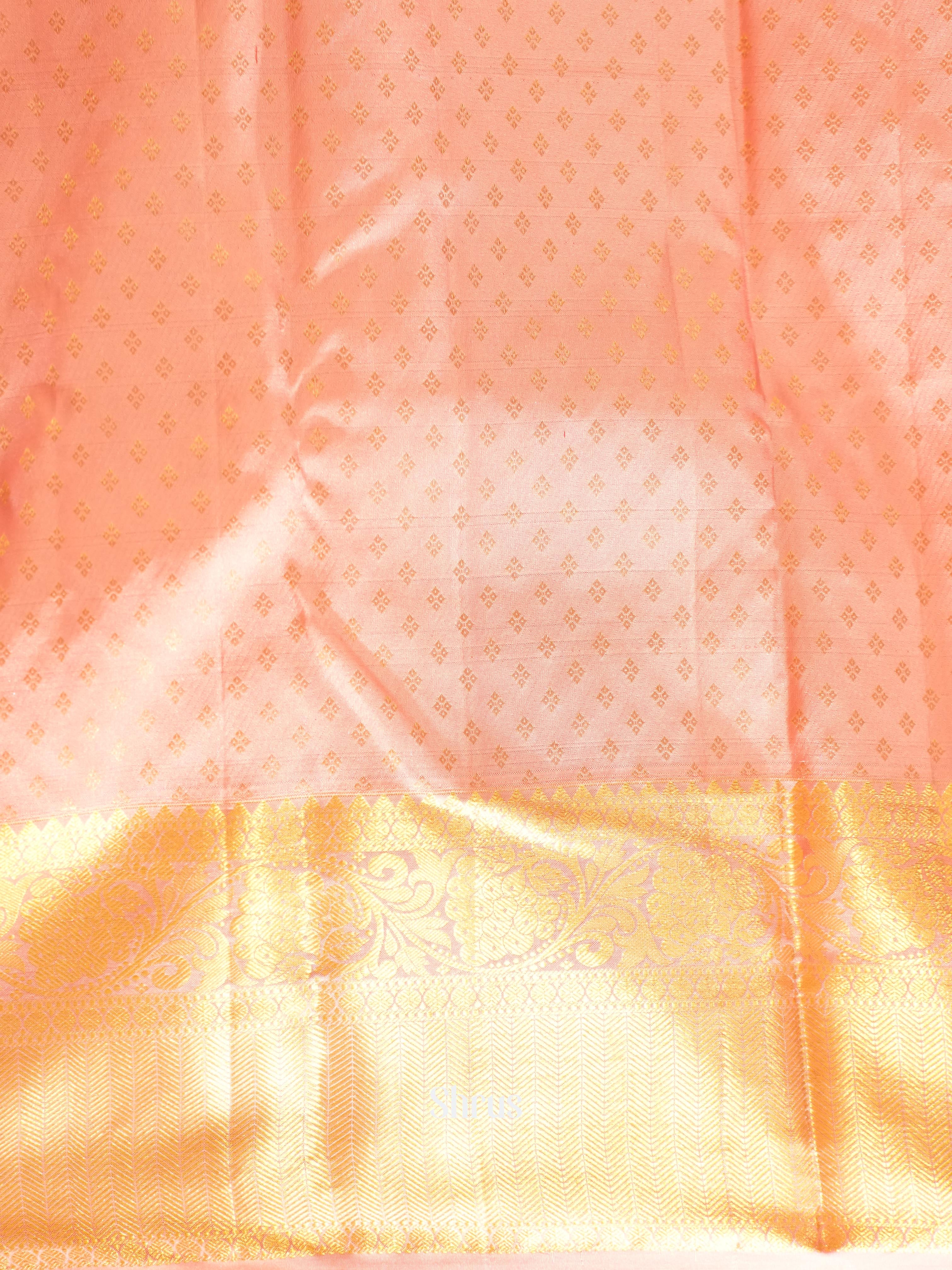 Yellow & Peach- Kanchipuram silk Saree